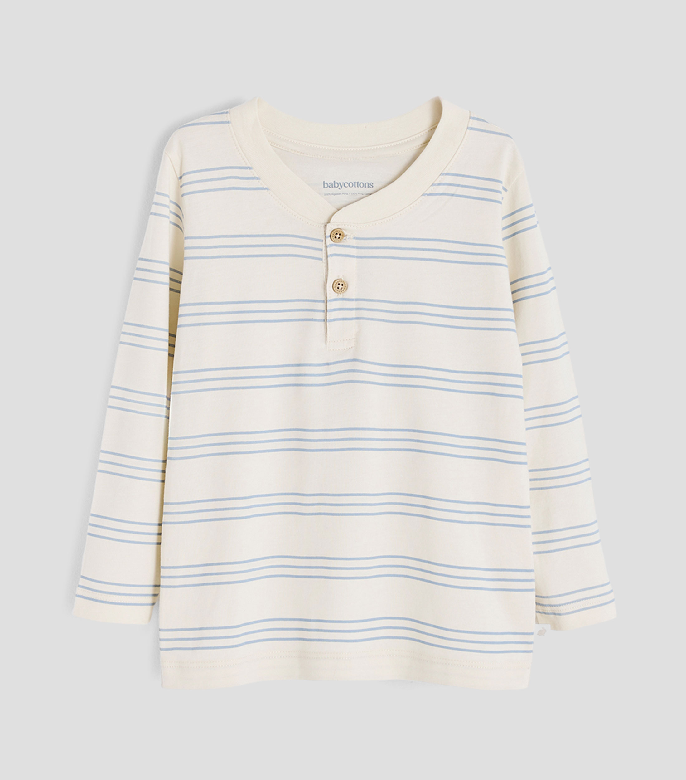 Playera cuello redondo manga larga rayas Bebé