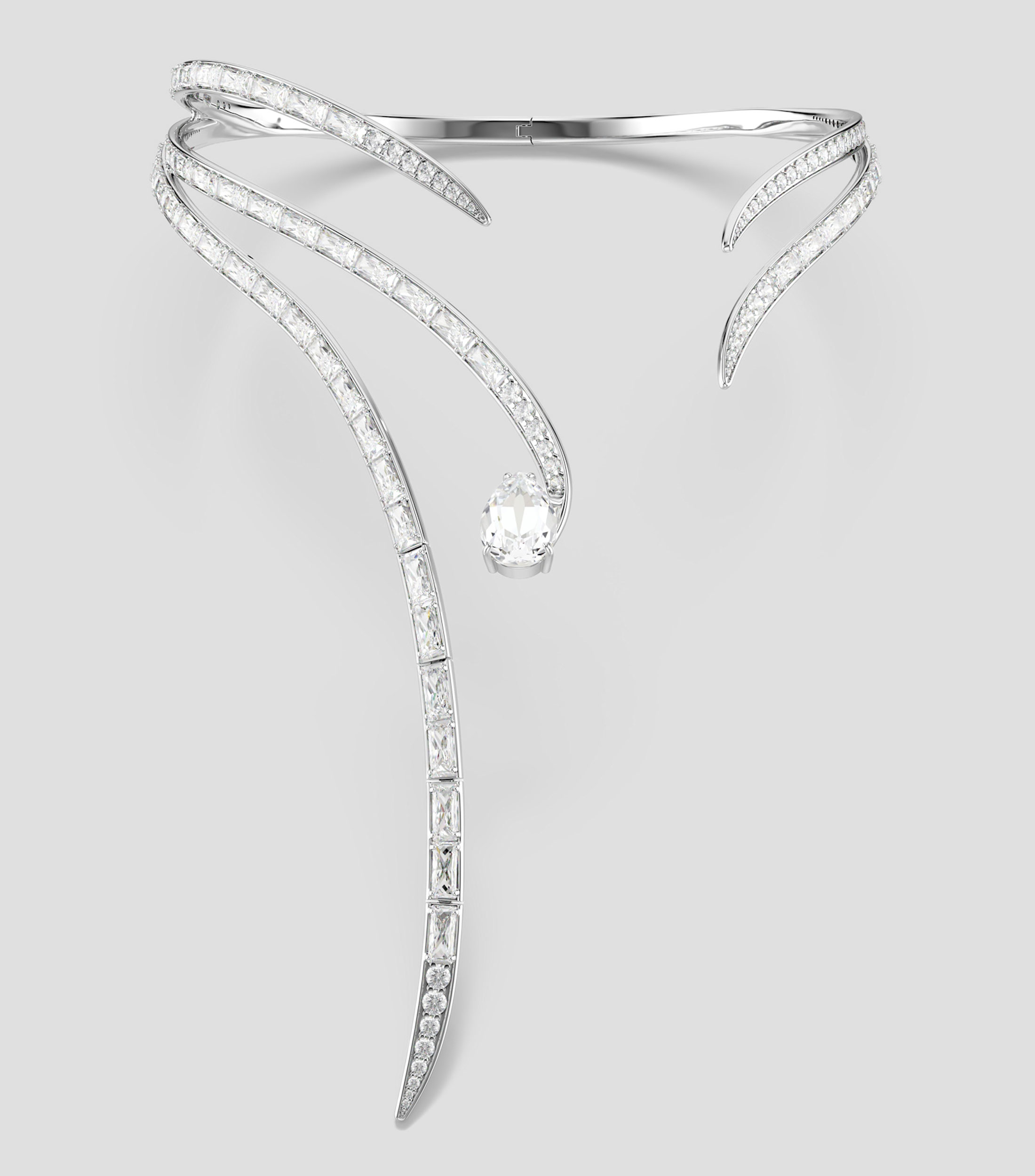 Collar con líneas dinámicas cristales Vienna Mujer