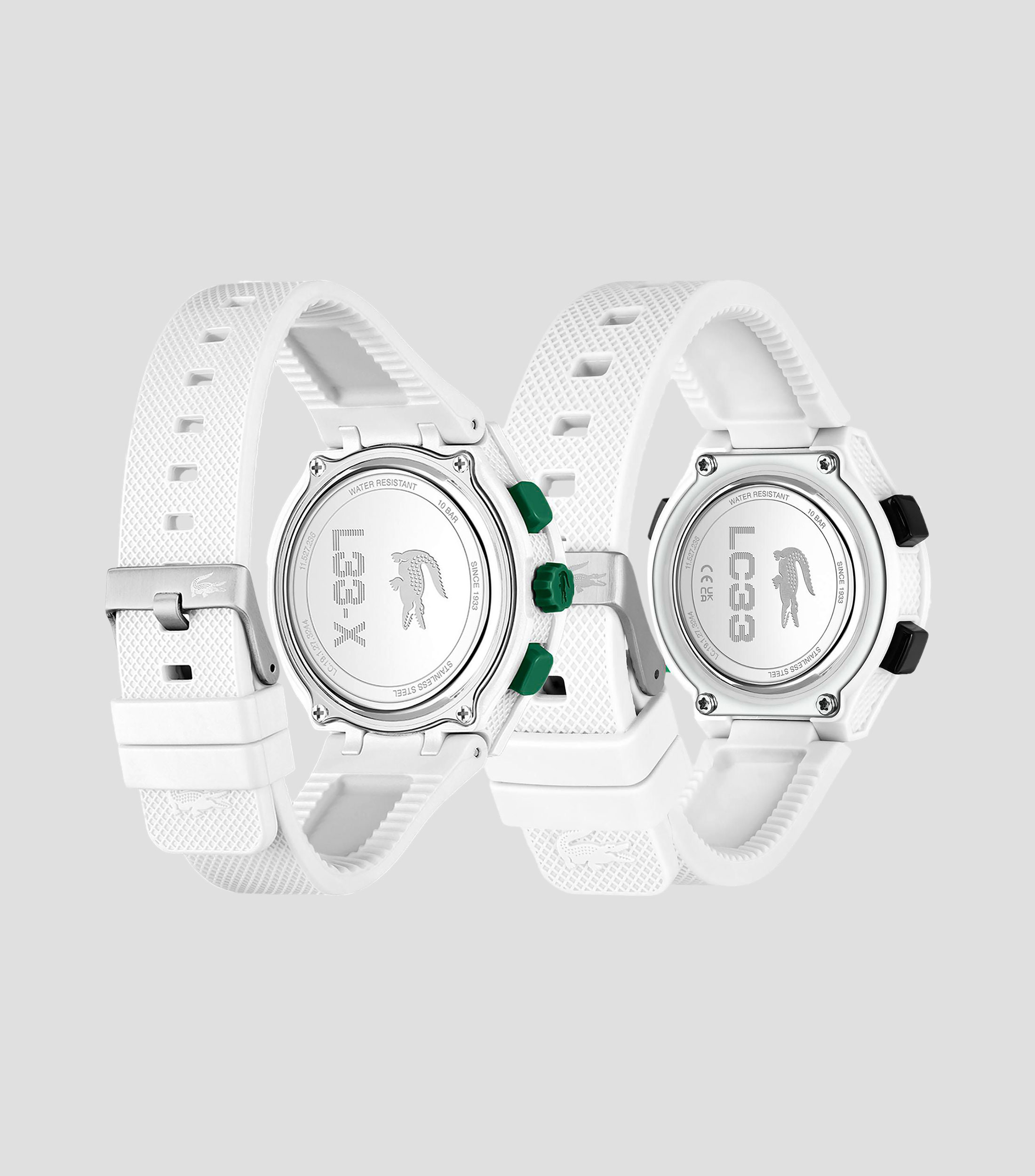 Set 2 Relojes para Hombre Giftset Watch Papá + Hijo Deportivo Blanco, Verde