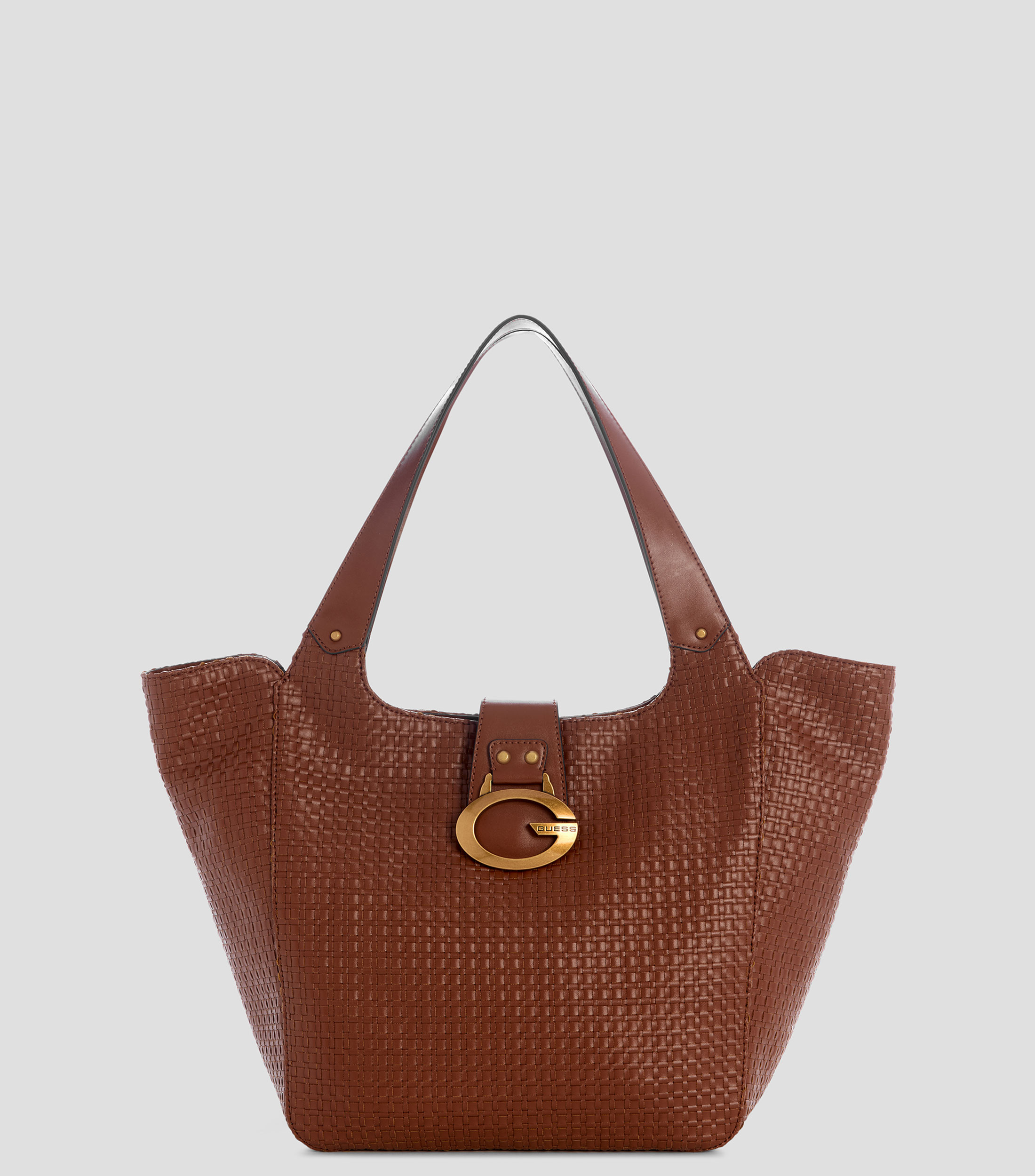 Bolsa tote café sólida Mujer