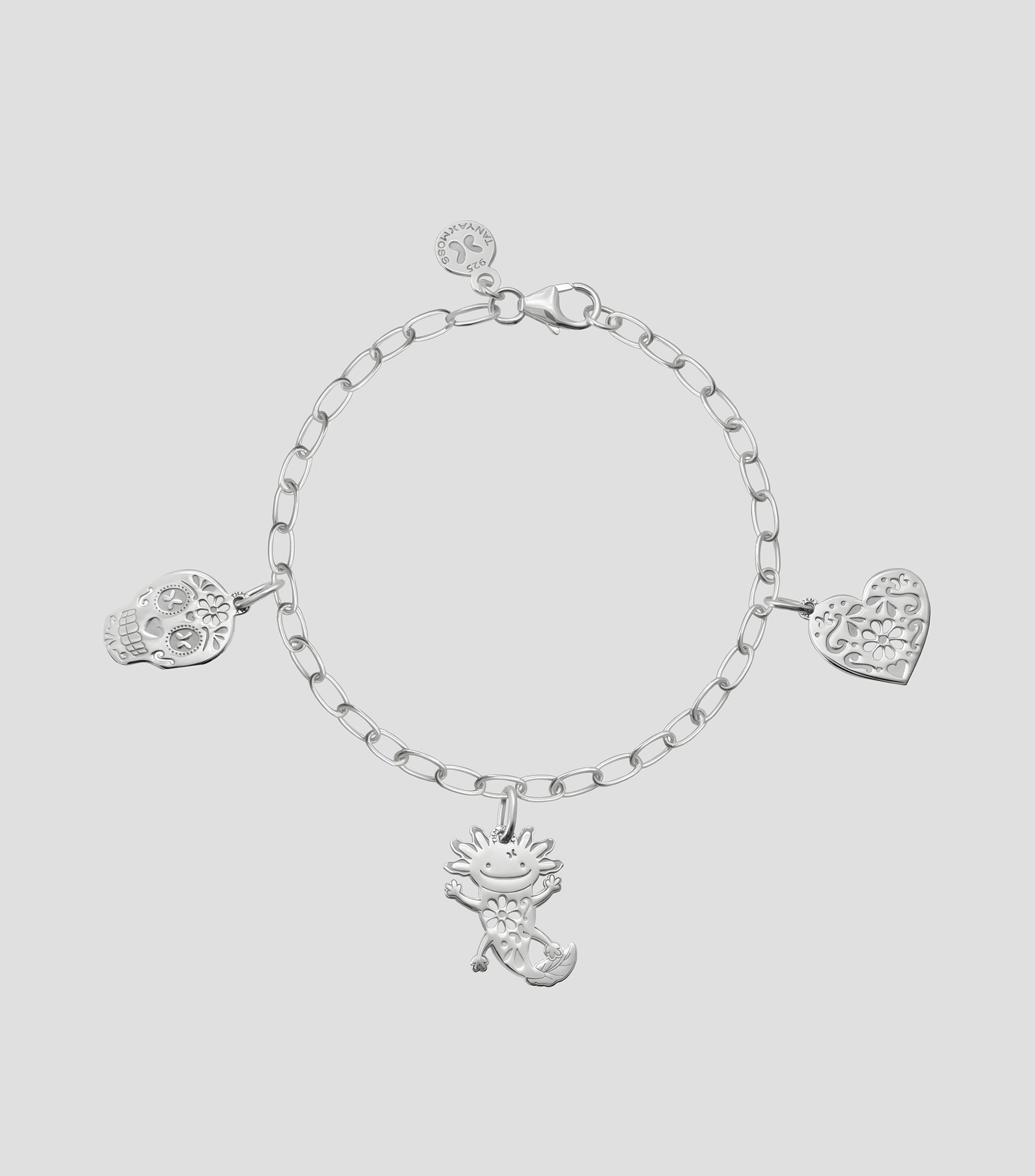 Pulsera en plata .925 Multicharm Mujer