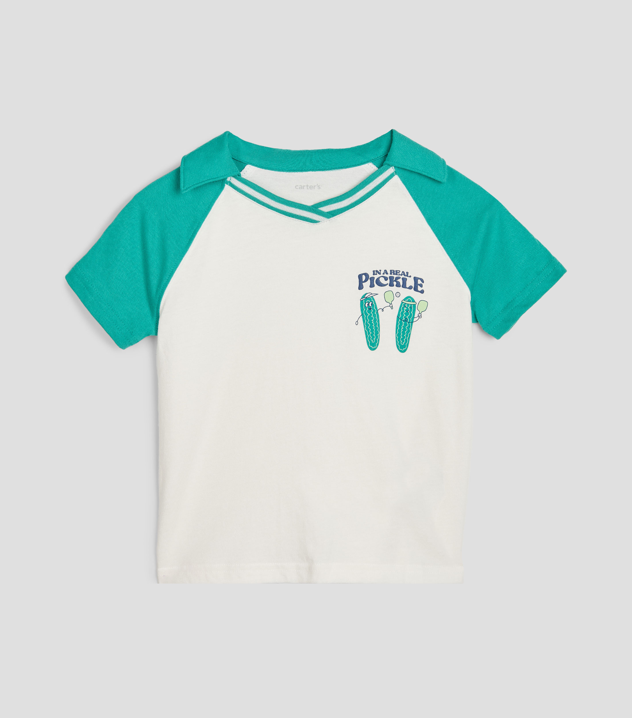 Playera tipo polo manga corta lisa Niño