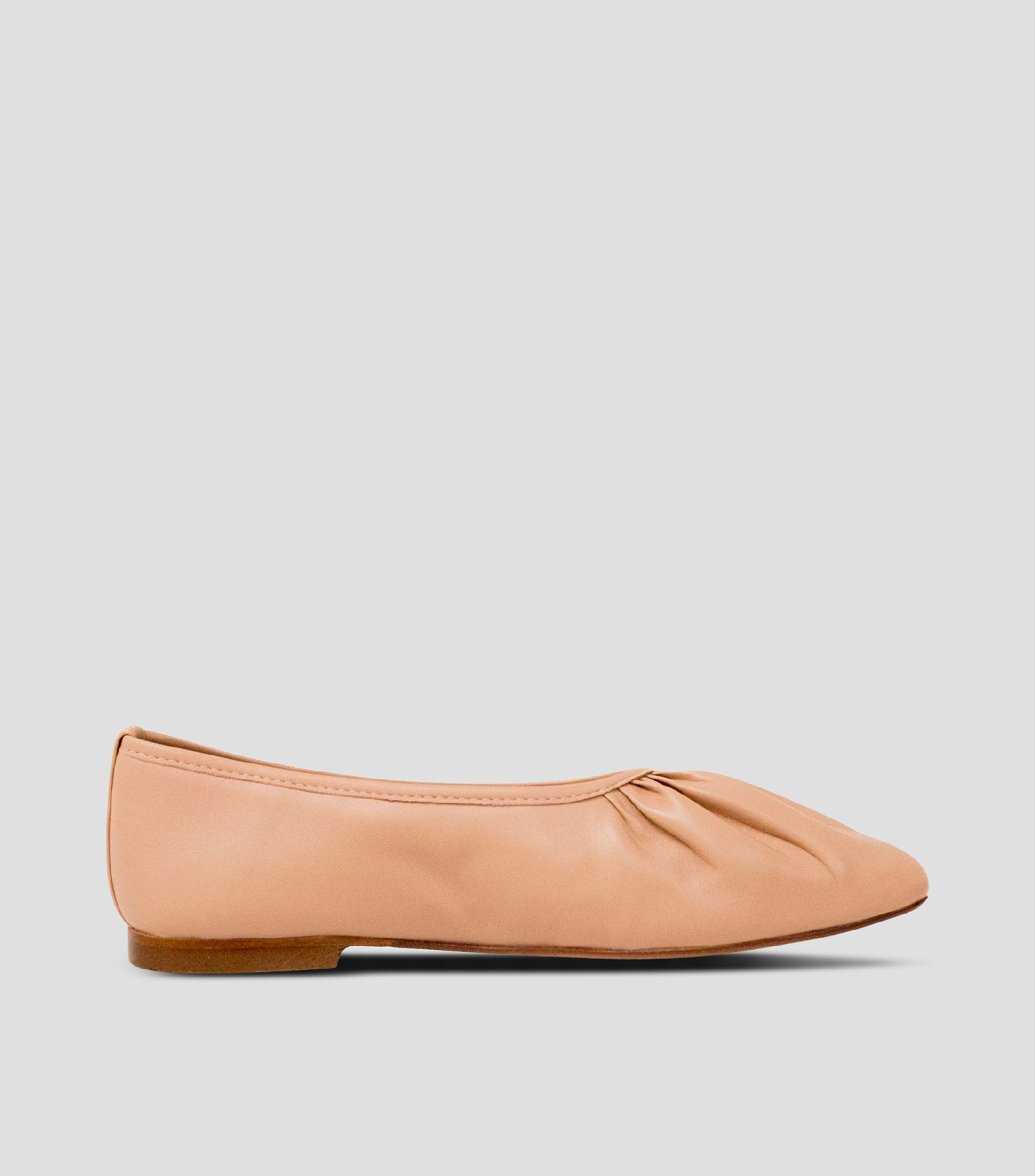 Flats Corso en piel con tacón cuadrado terciopelo Mujer