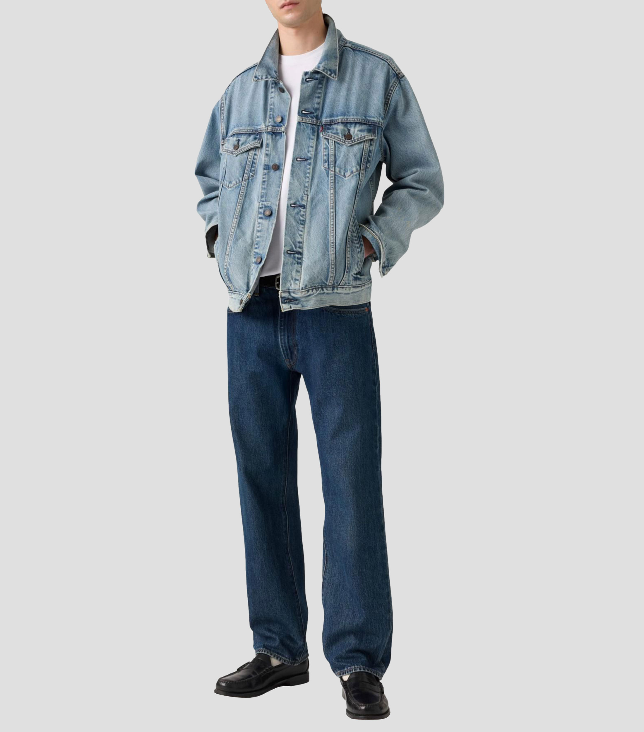 Jeans relaxed sólido Hombre