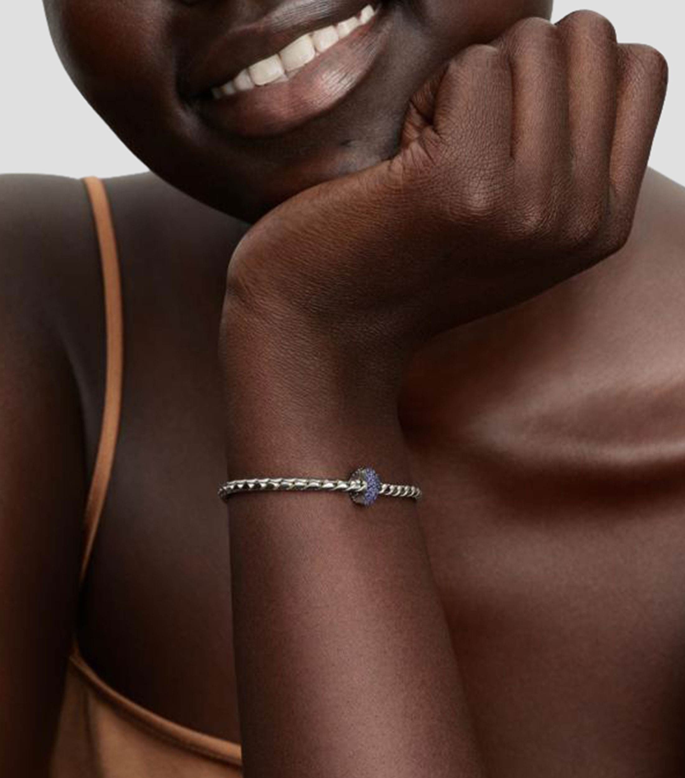 Charm en Plata con cristal Unisex