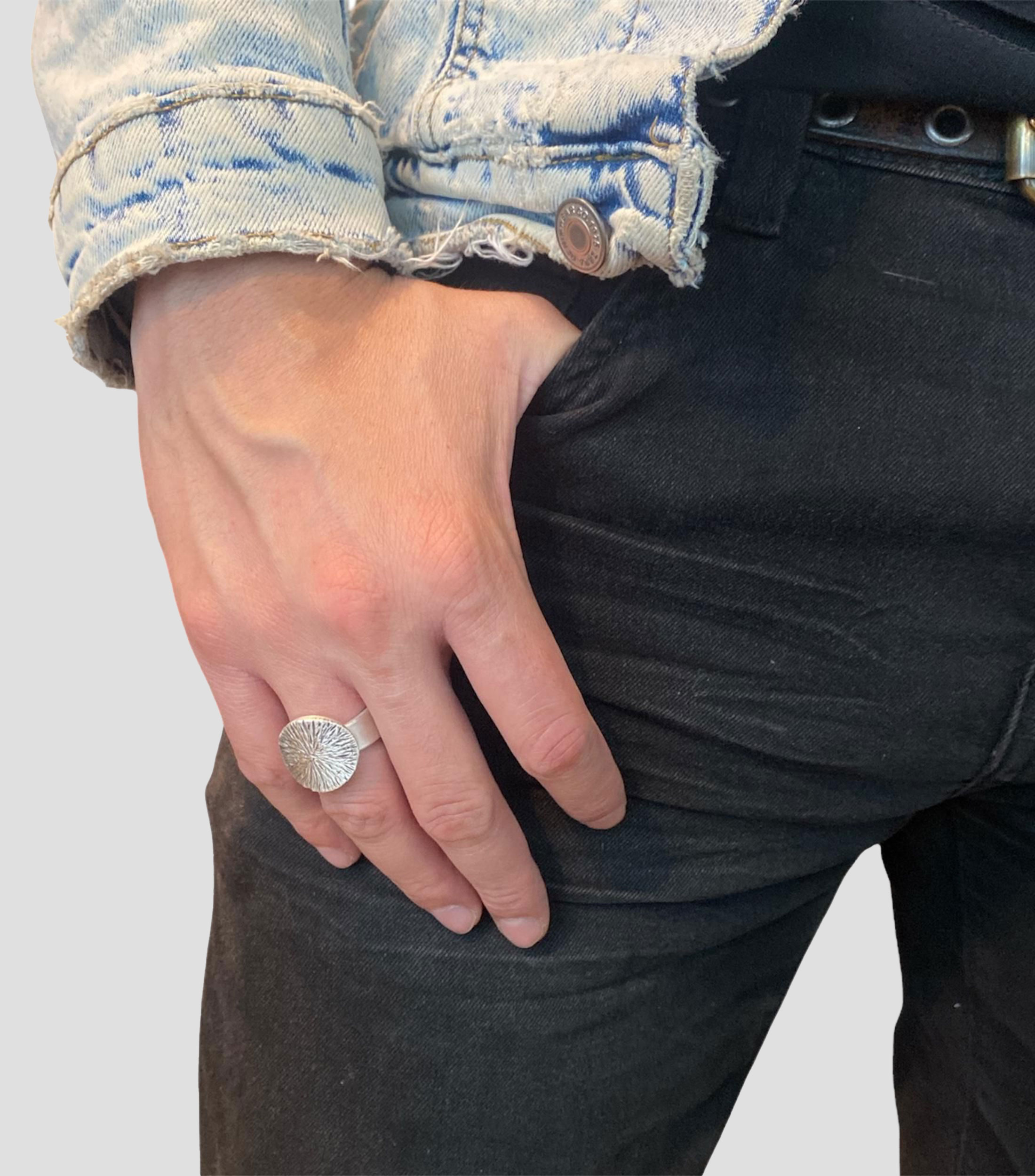 Anillo Circular en Plata .925 Hombre