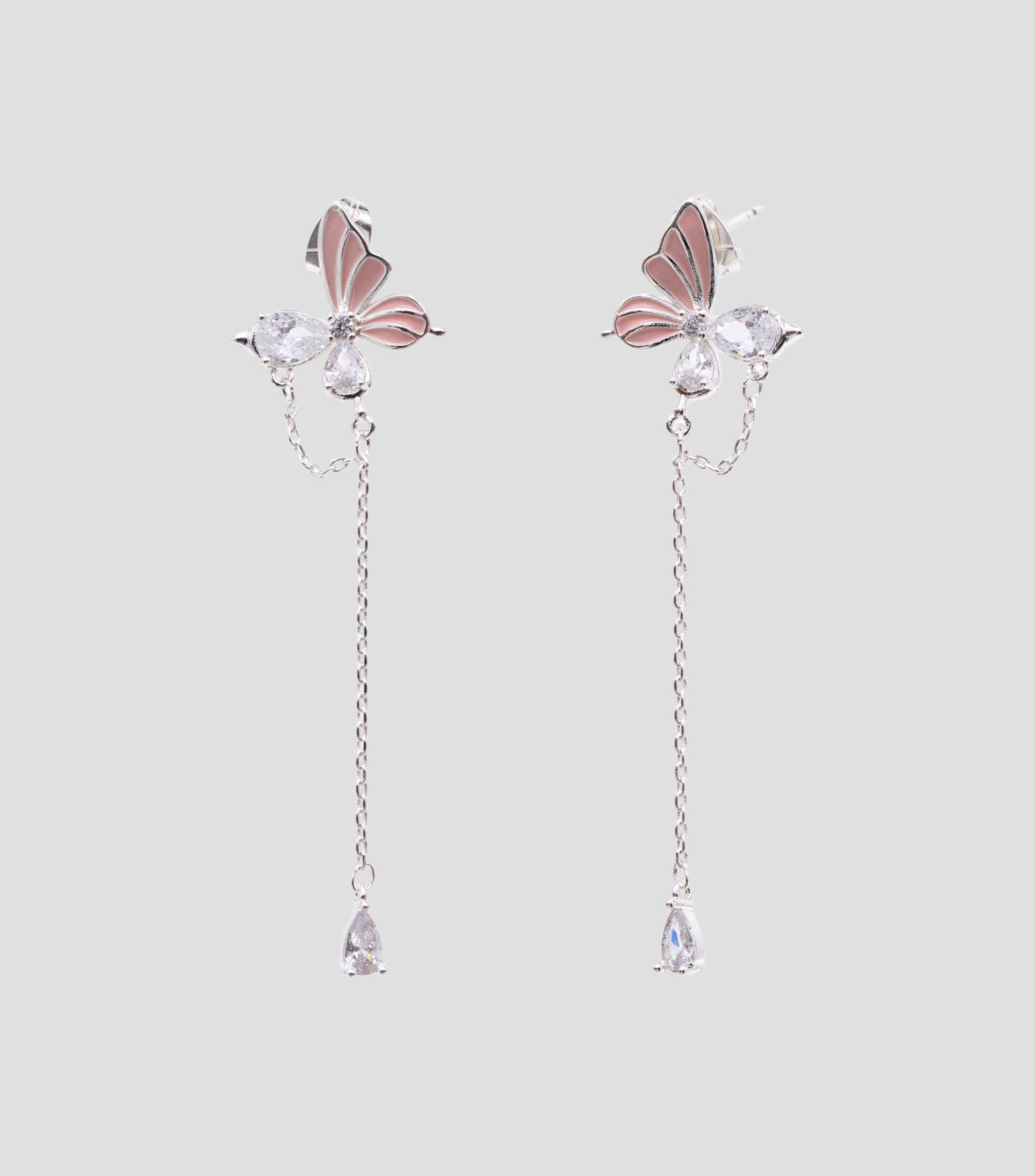Aretes Mariposa con cristales Mujer