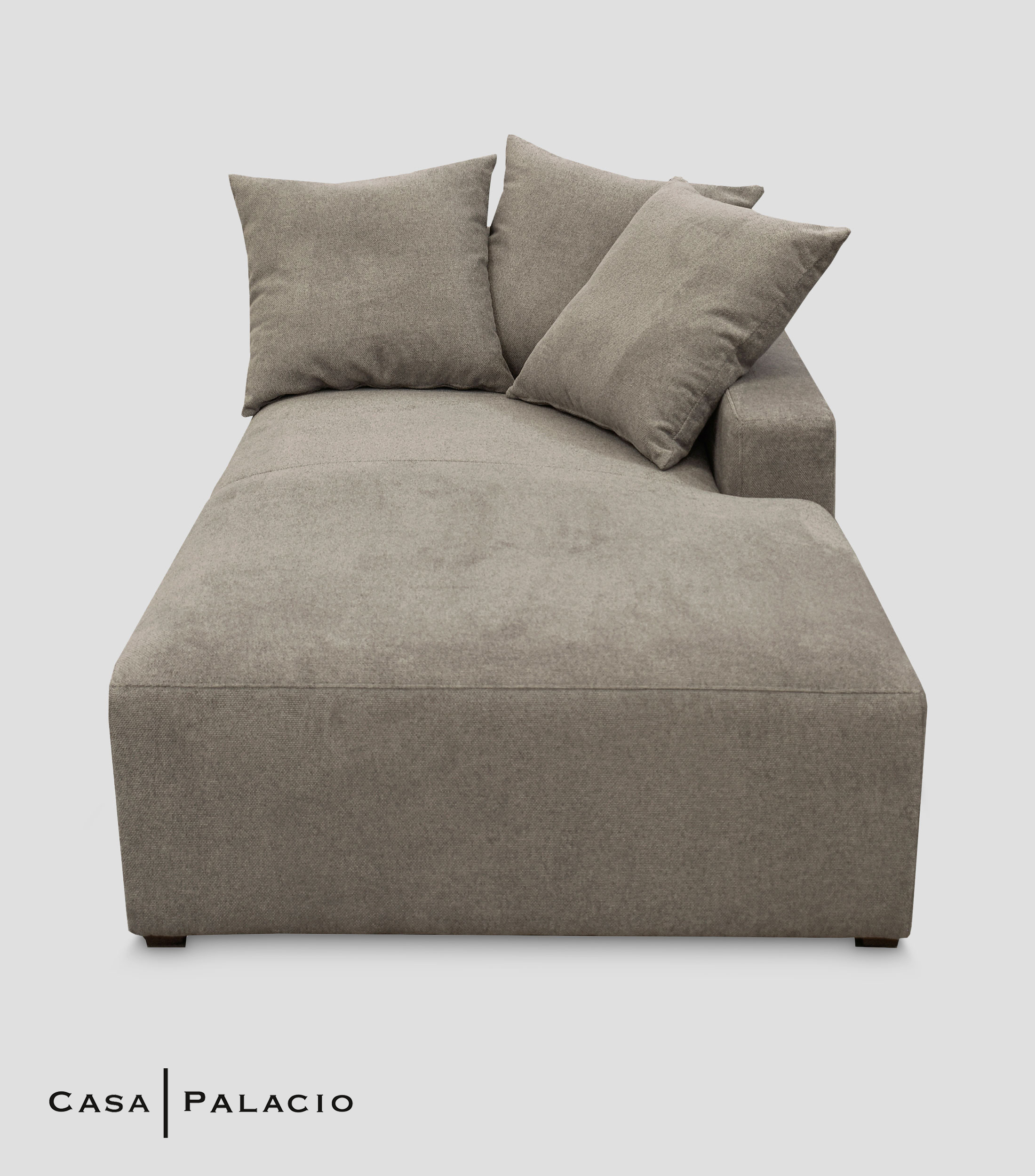 Chaise lounge derecho modular Peroni café