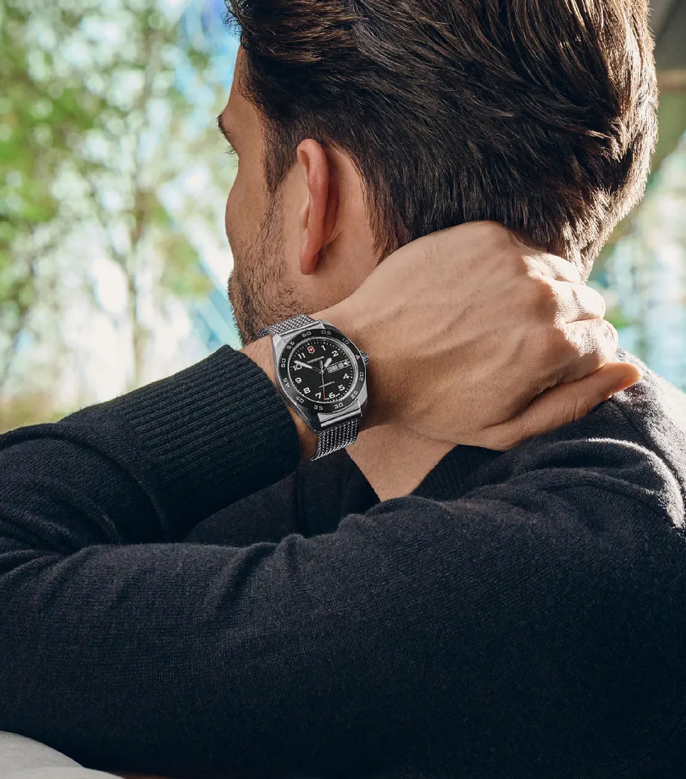 Reloj para Hombre Swiss Army Casual, Plateado, Negro