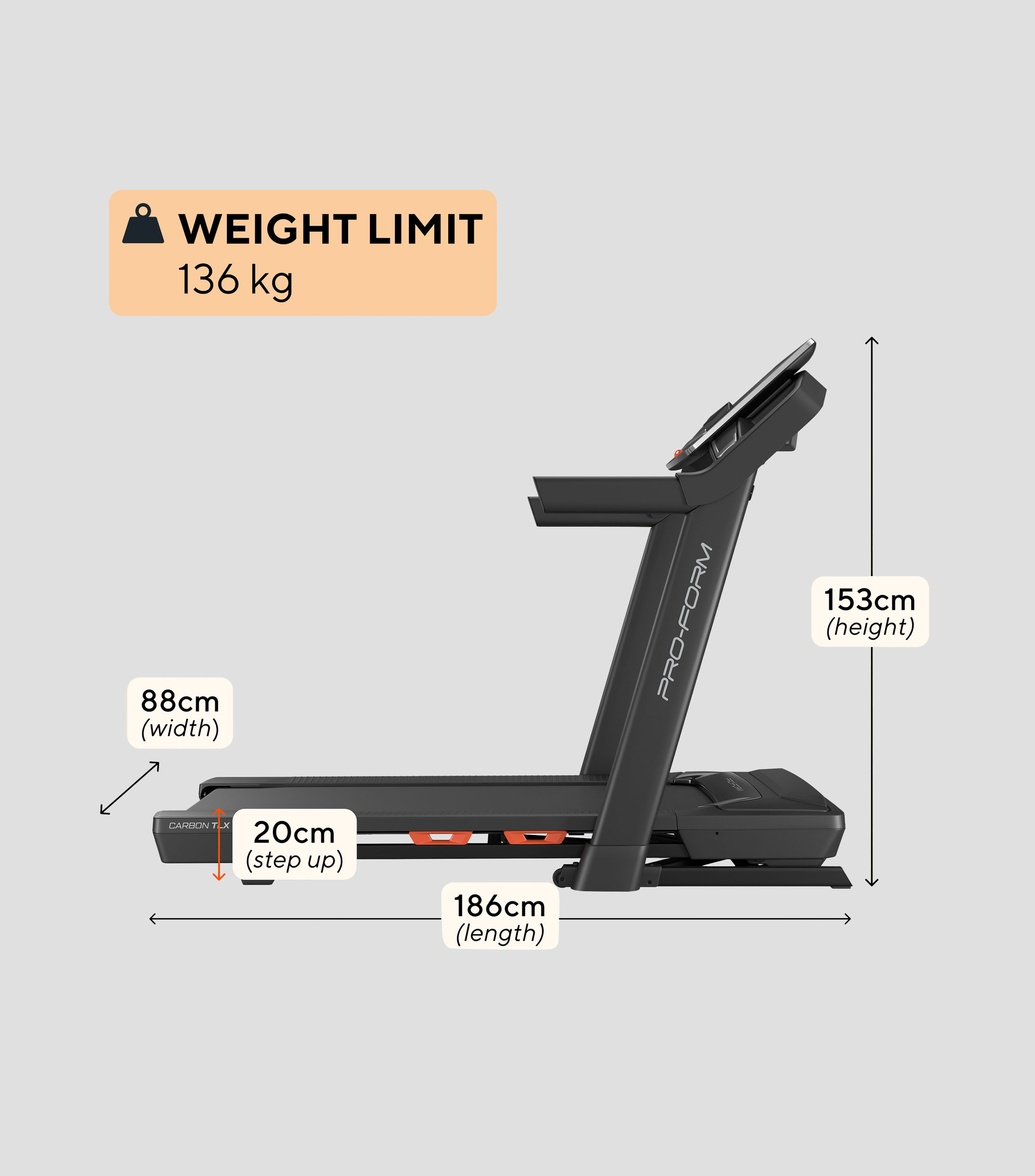Caminadora Proform Carbon Tlx