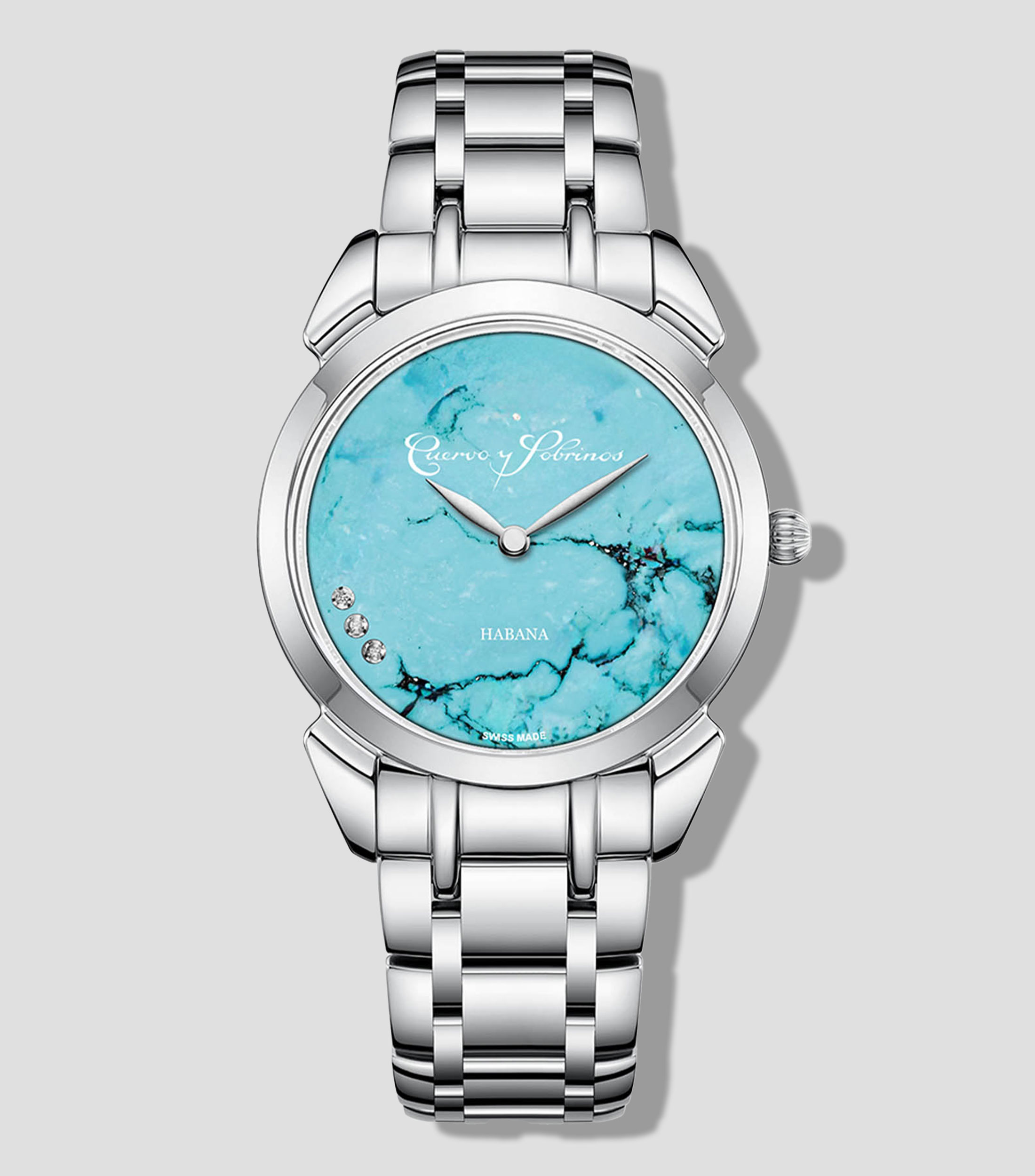 Reloj para Mujer Primera Dama casual plateado/azul