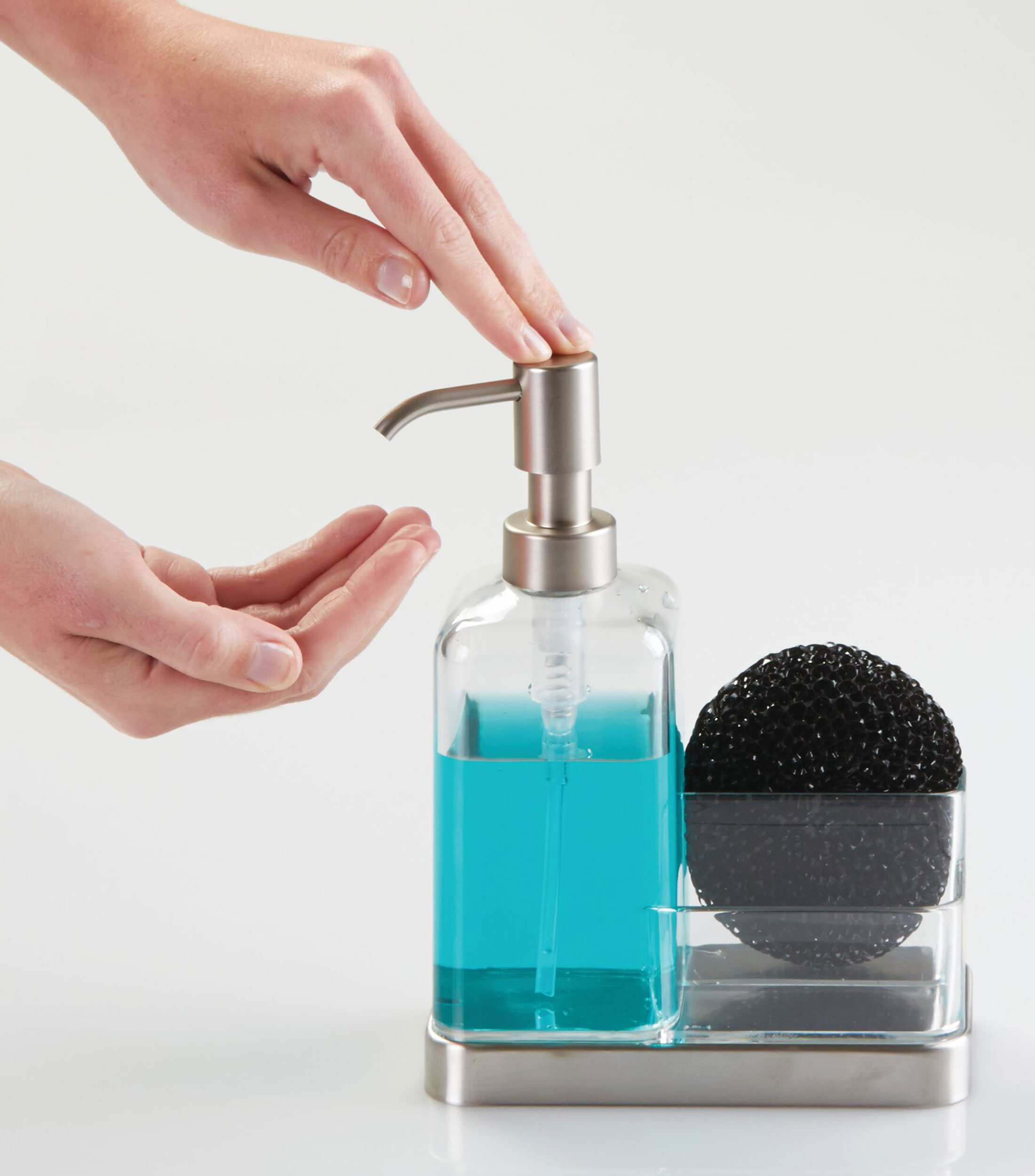 Dispensador para jabon y esponja