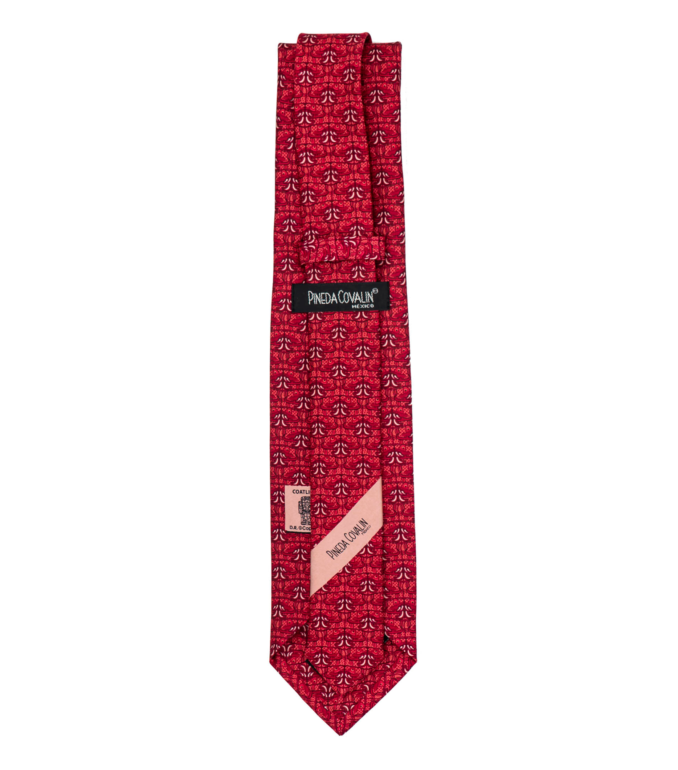 Corbata ancha en seda vino Coatlicue