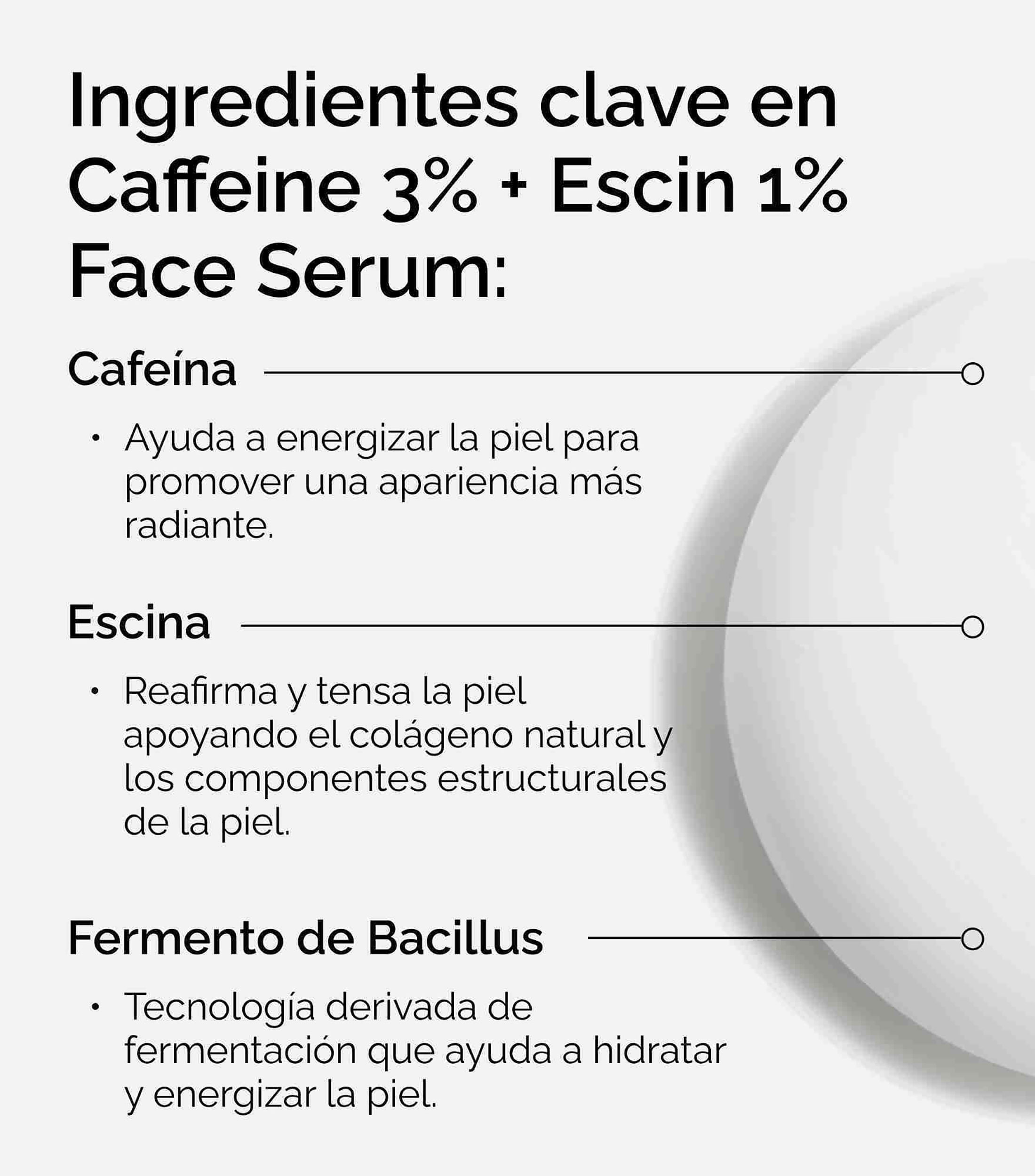 Suero facial hidratante Caffeine Solution Escin Face Serum, 30 ml