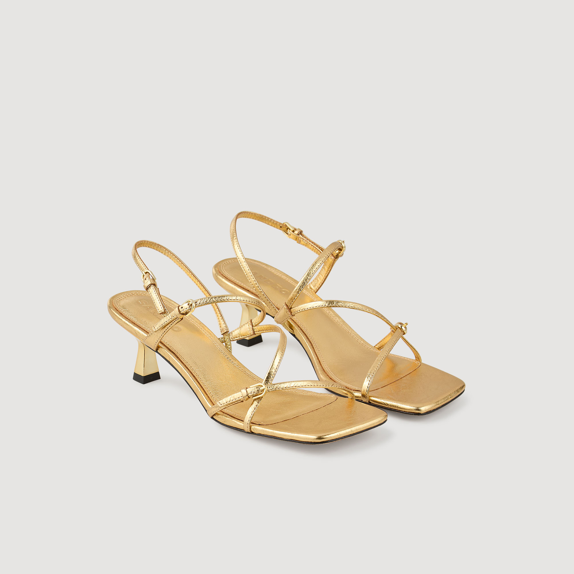 Sandalias con tacón medio ancho Mujer