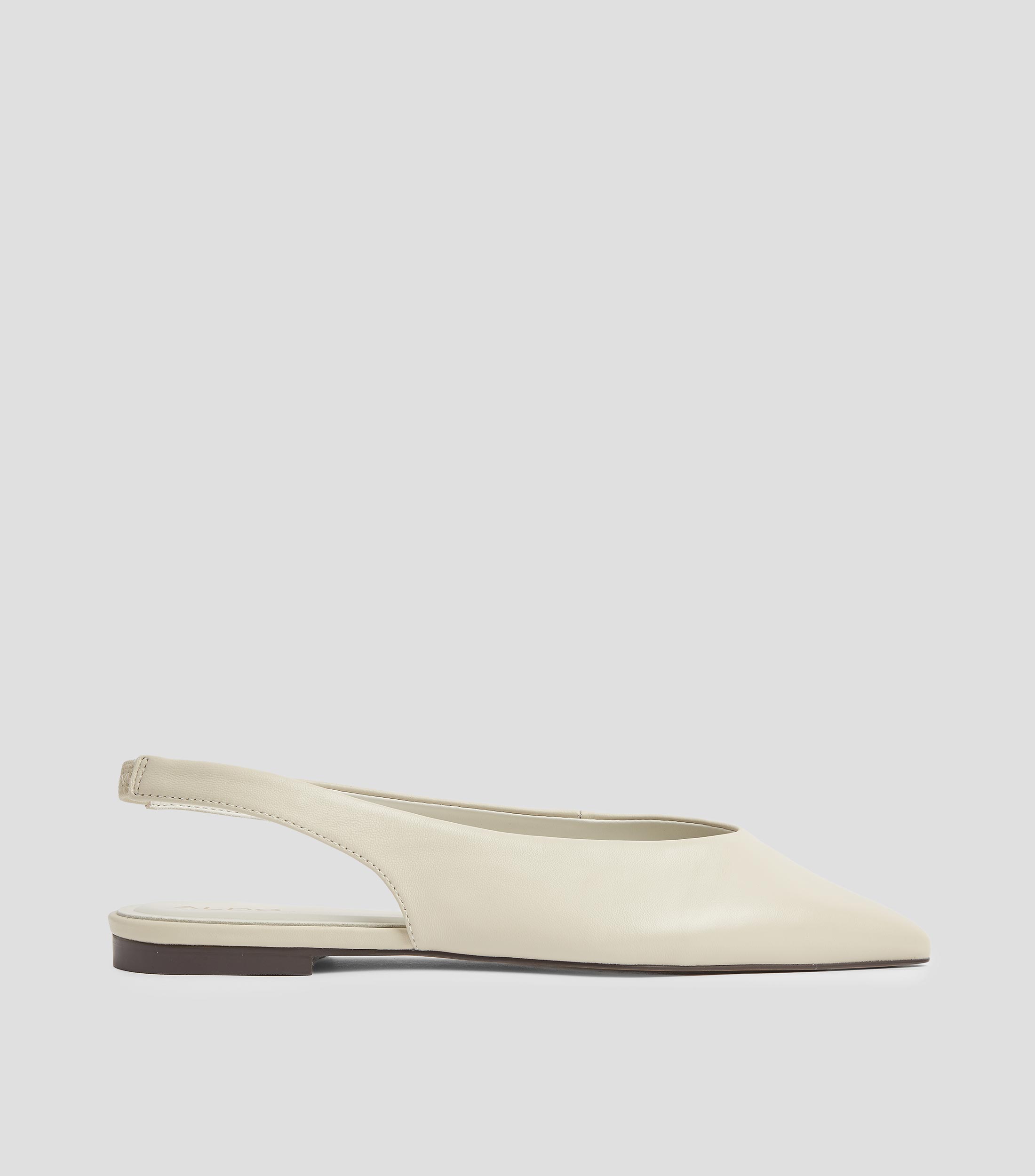 Flats en piel Tacón Bajo Media Luna Mujer