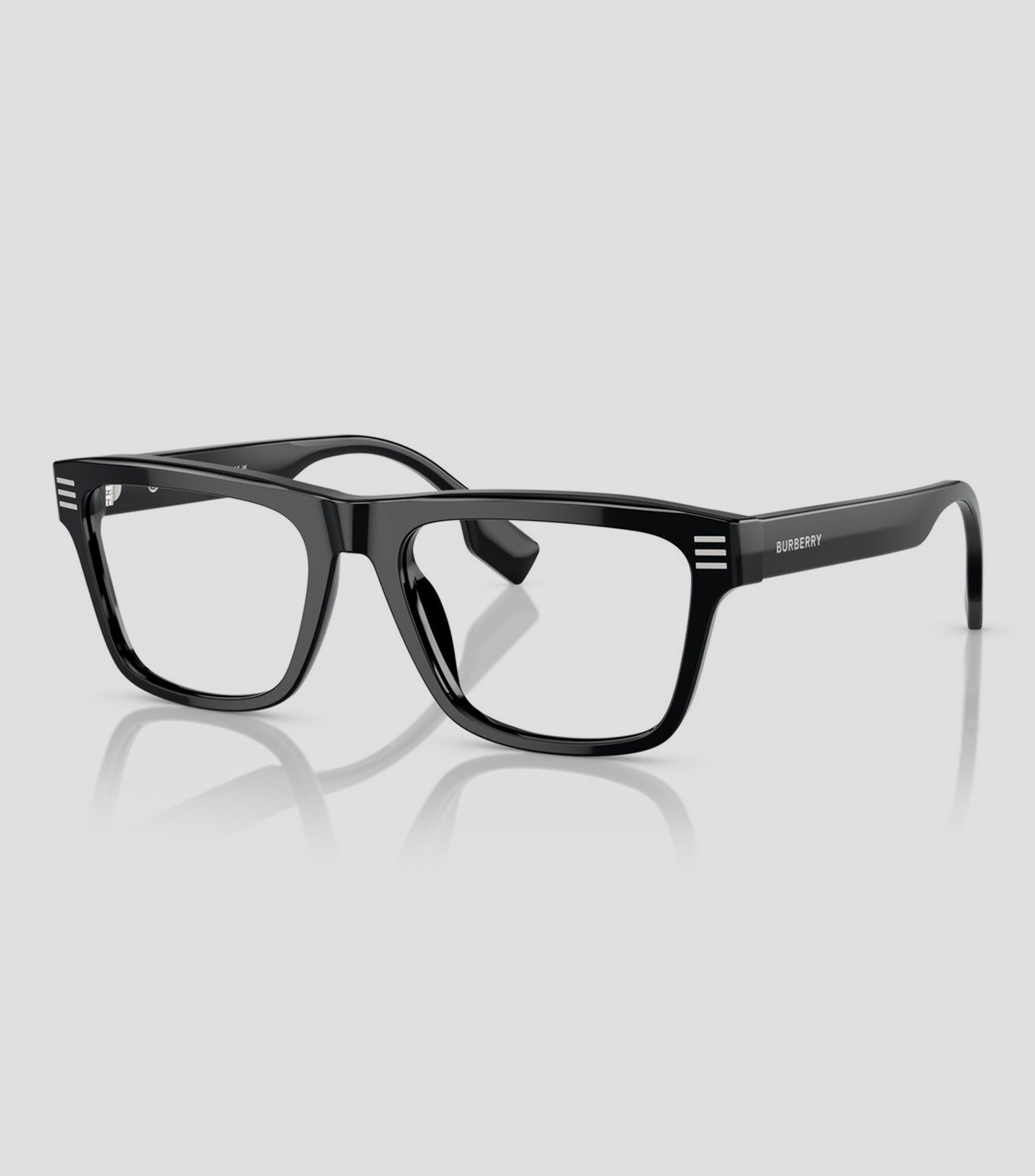 Lentes oftálmicos rectangulares negros Hombre