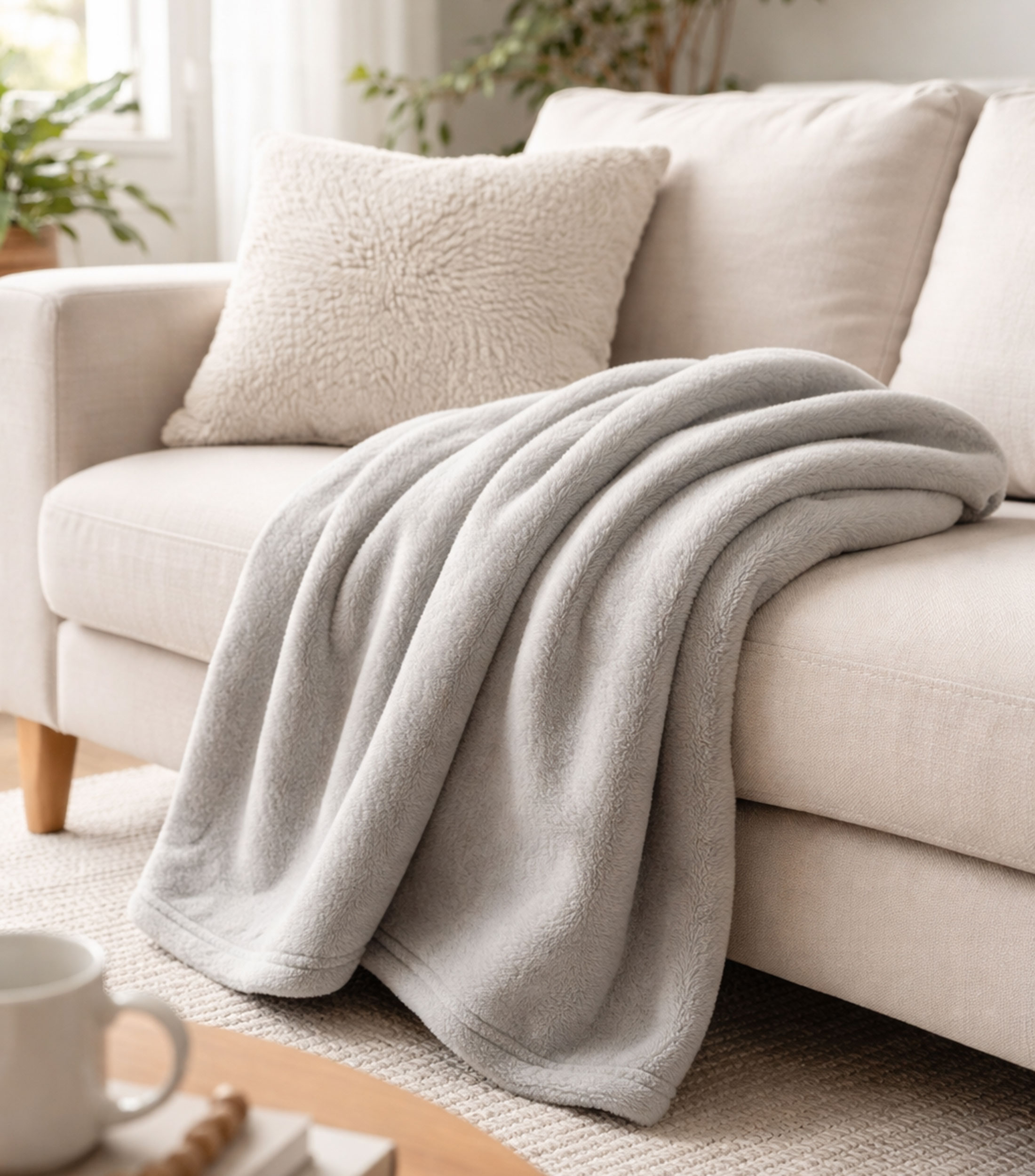 Frazada Coral Fleece gris
