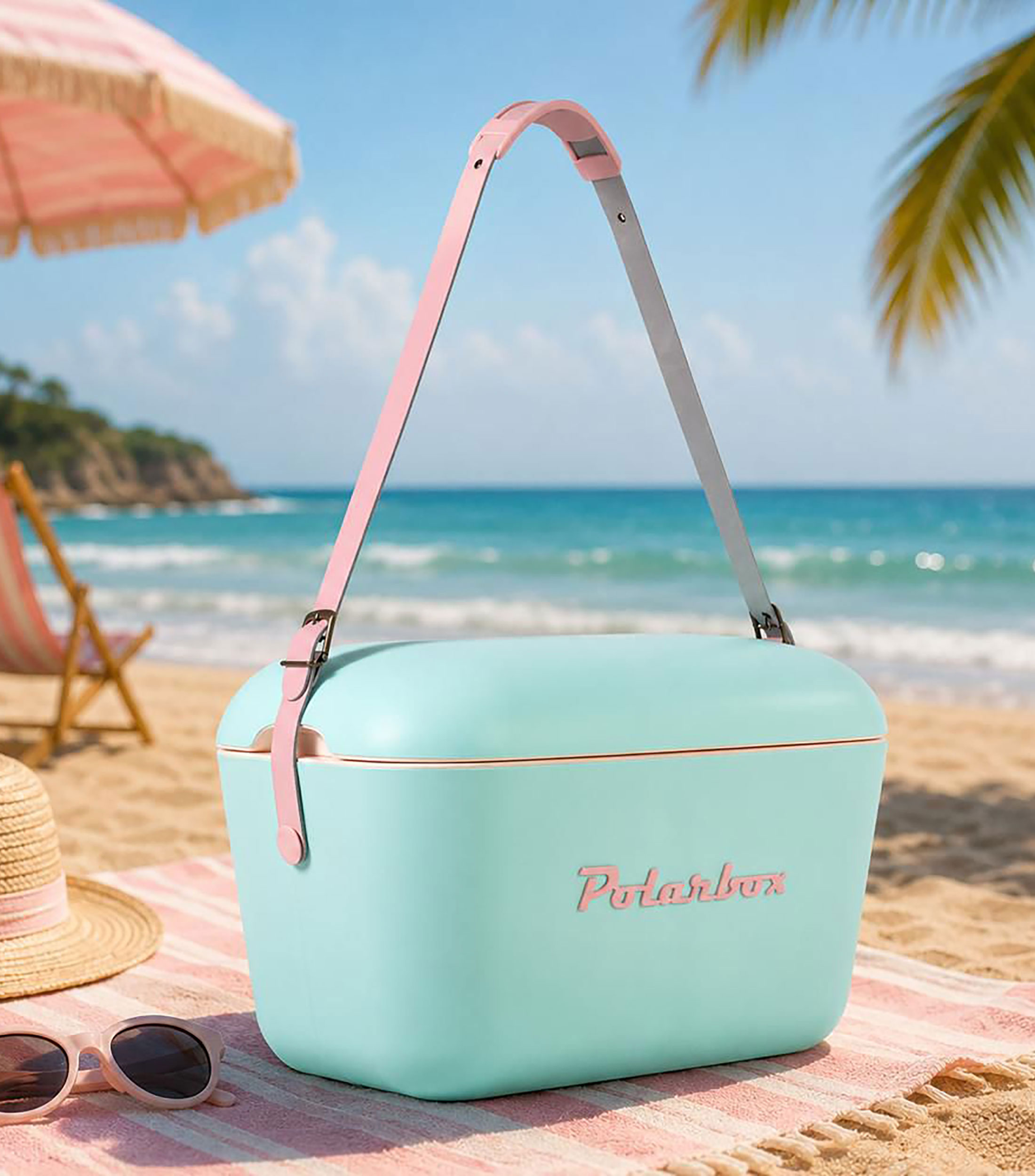 Hielera Portátil Verde Agua y Rosa Pop 20 L