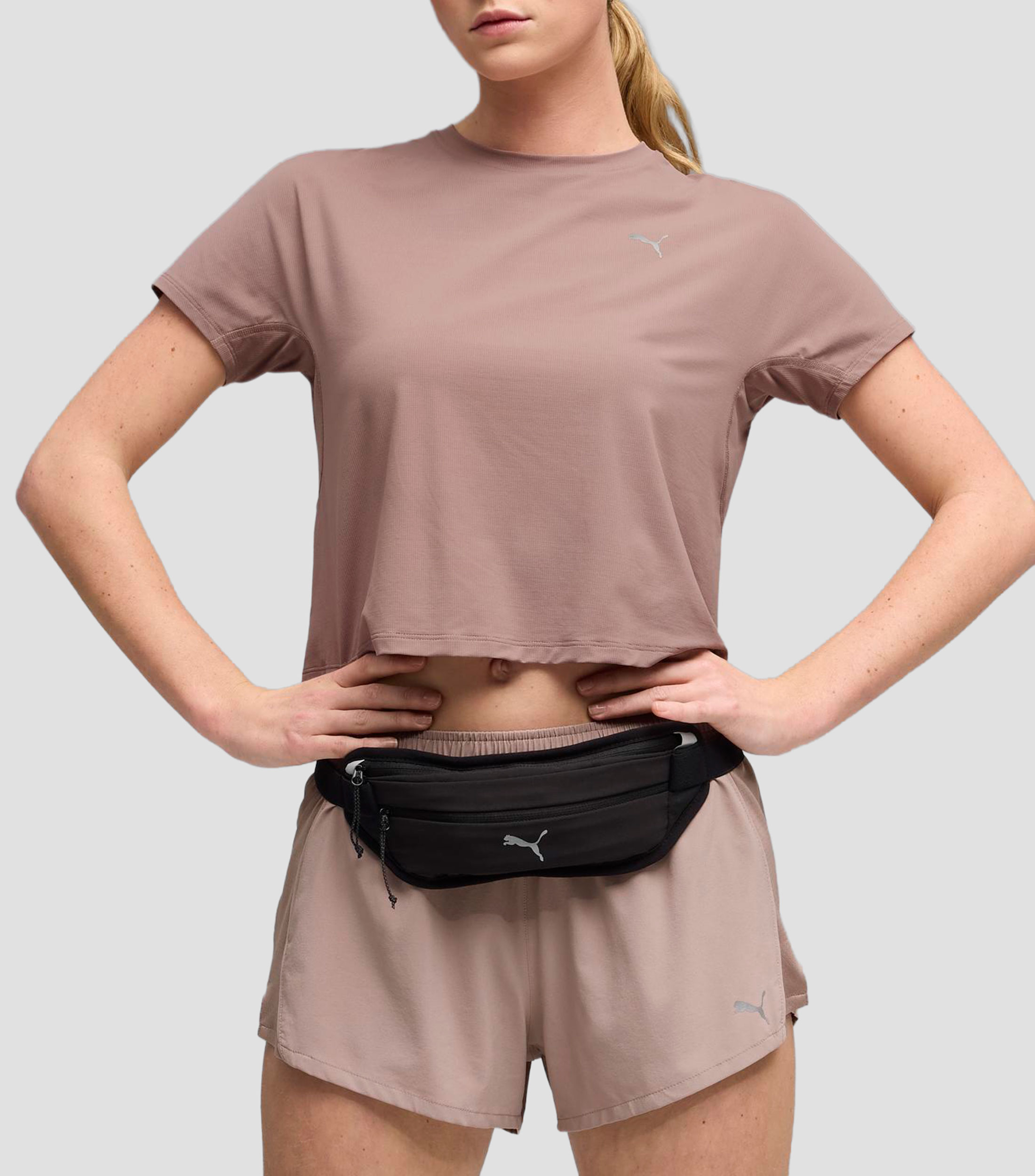 Cangurera para correr negra Every Day lisa Mujer