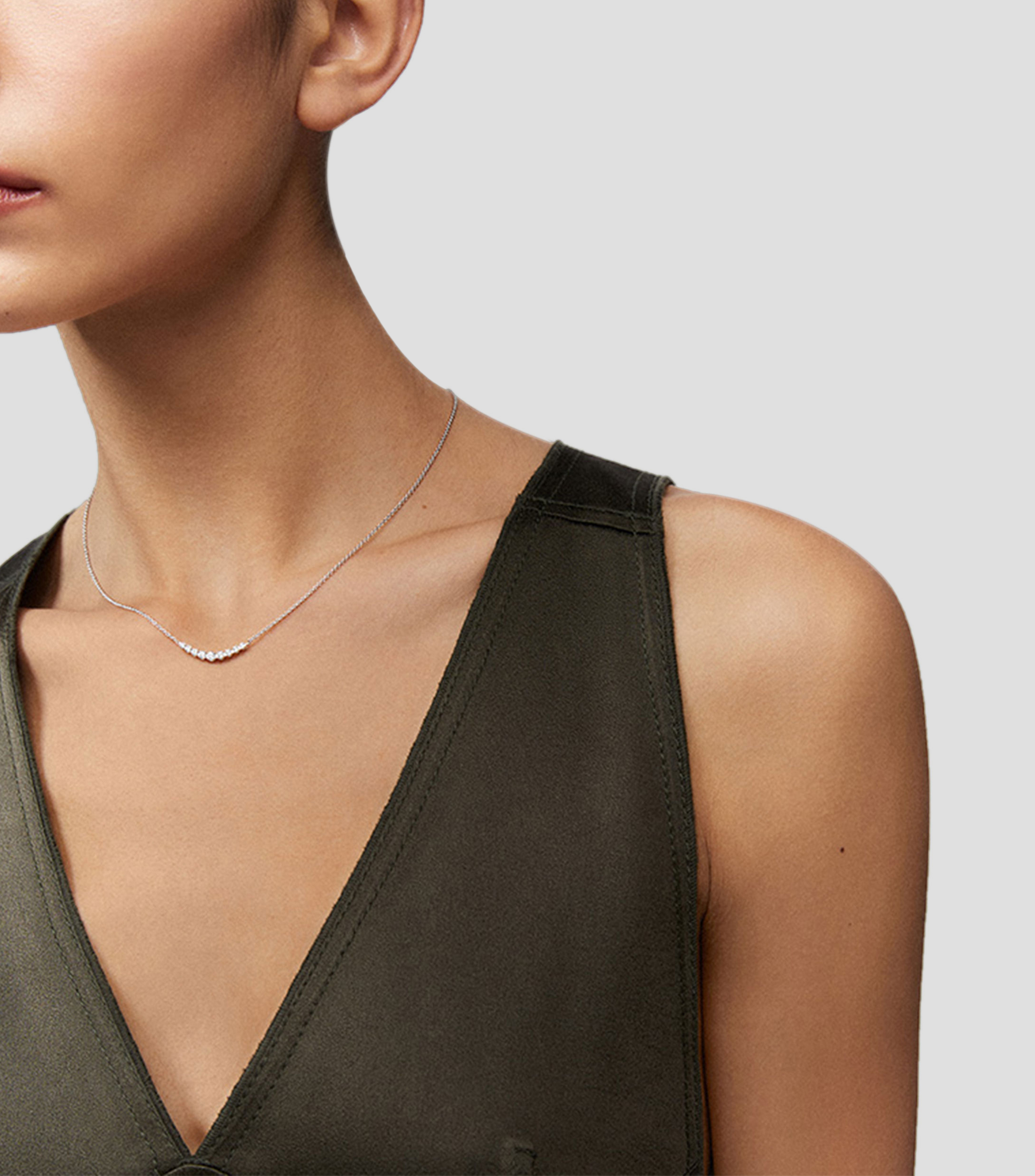 Collar en oro blanco de 18 kilates con diamantes Grace Mujer