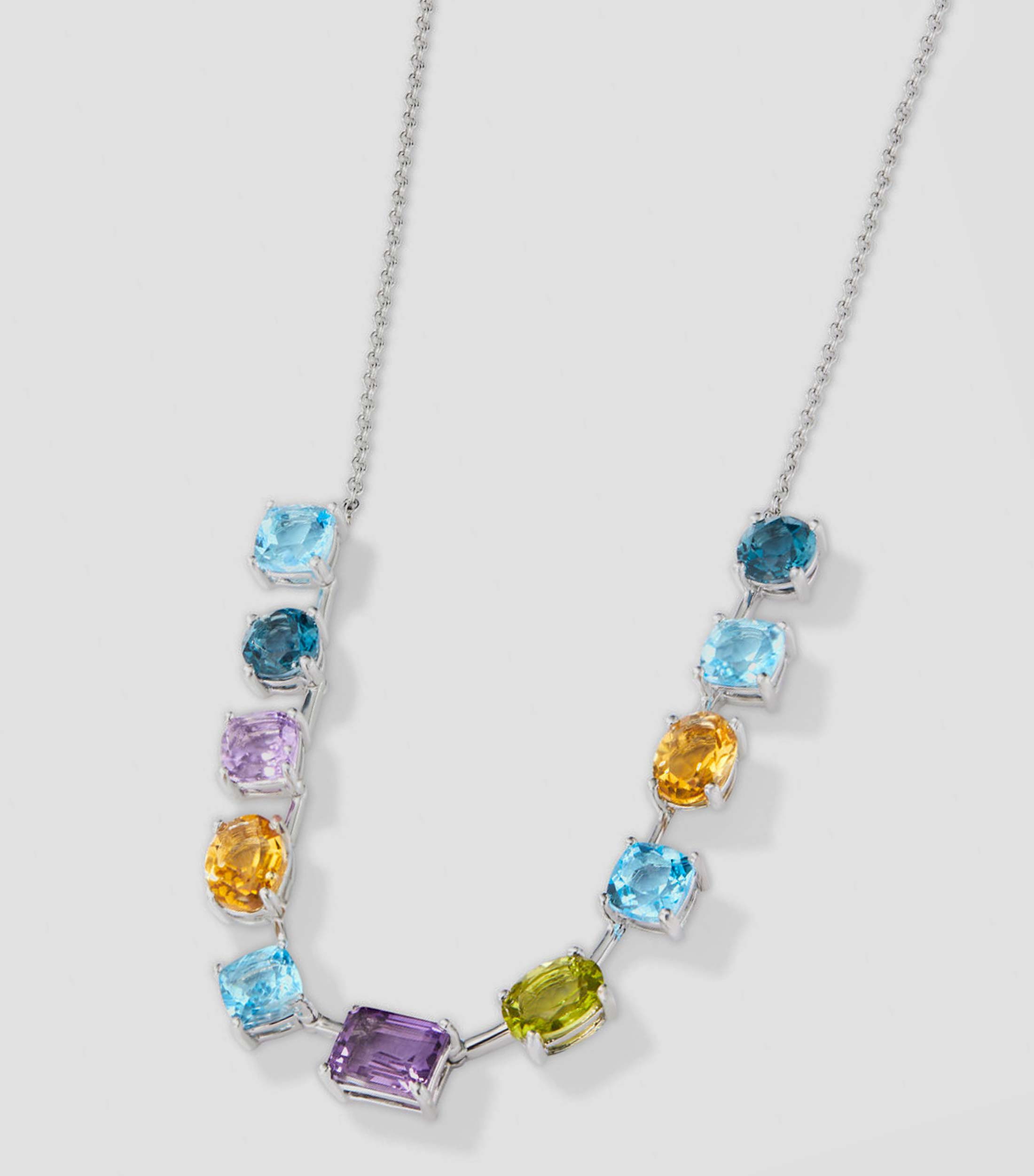 Colgante en plata con gemas Mujer
