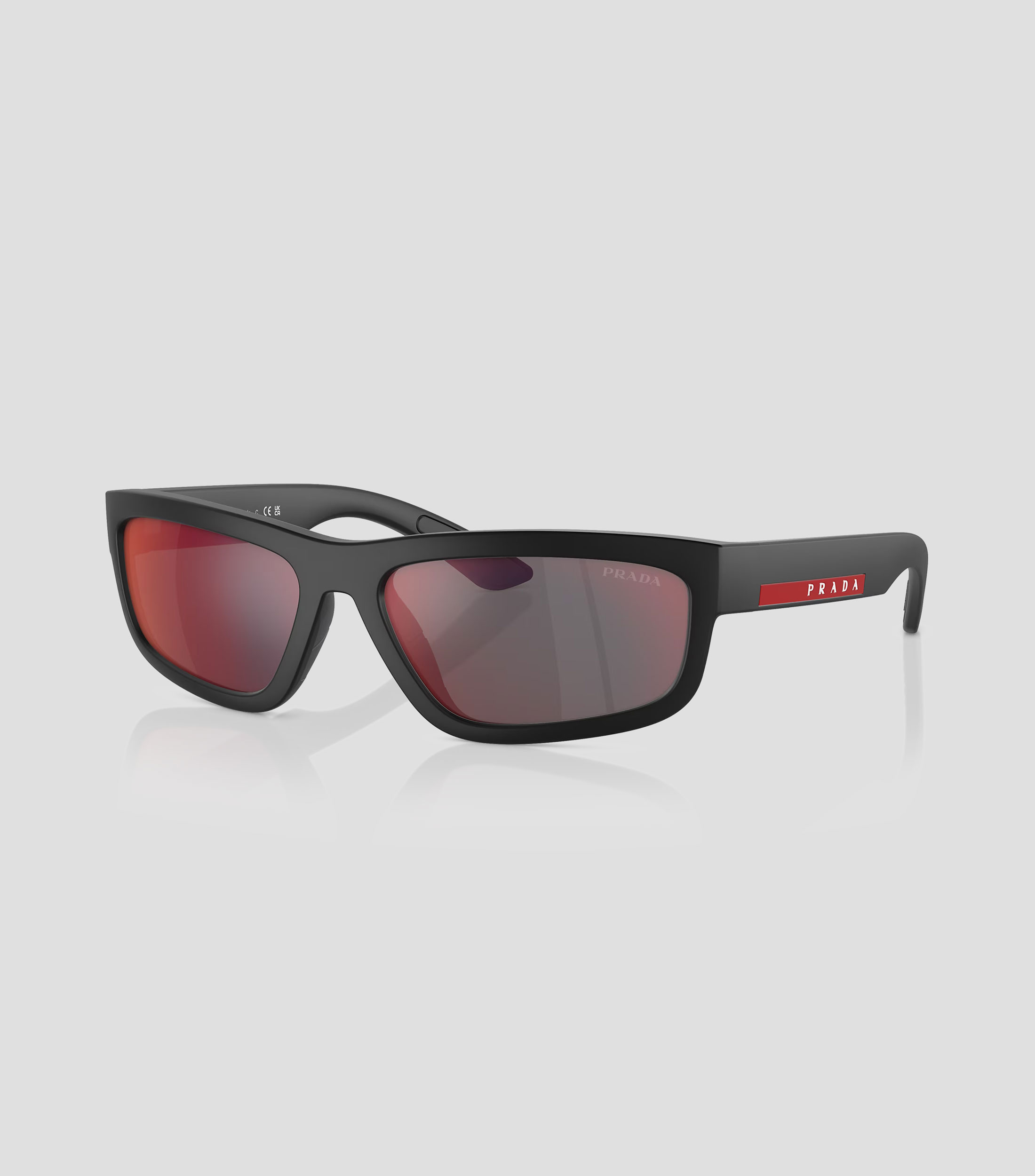 Lentes de sol rectangulares negros Hombre