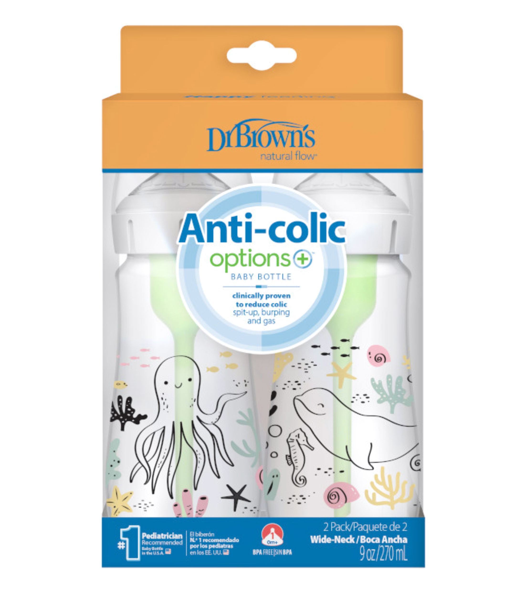 Set 2 Biberones Oceano, 270 ml