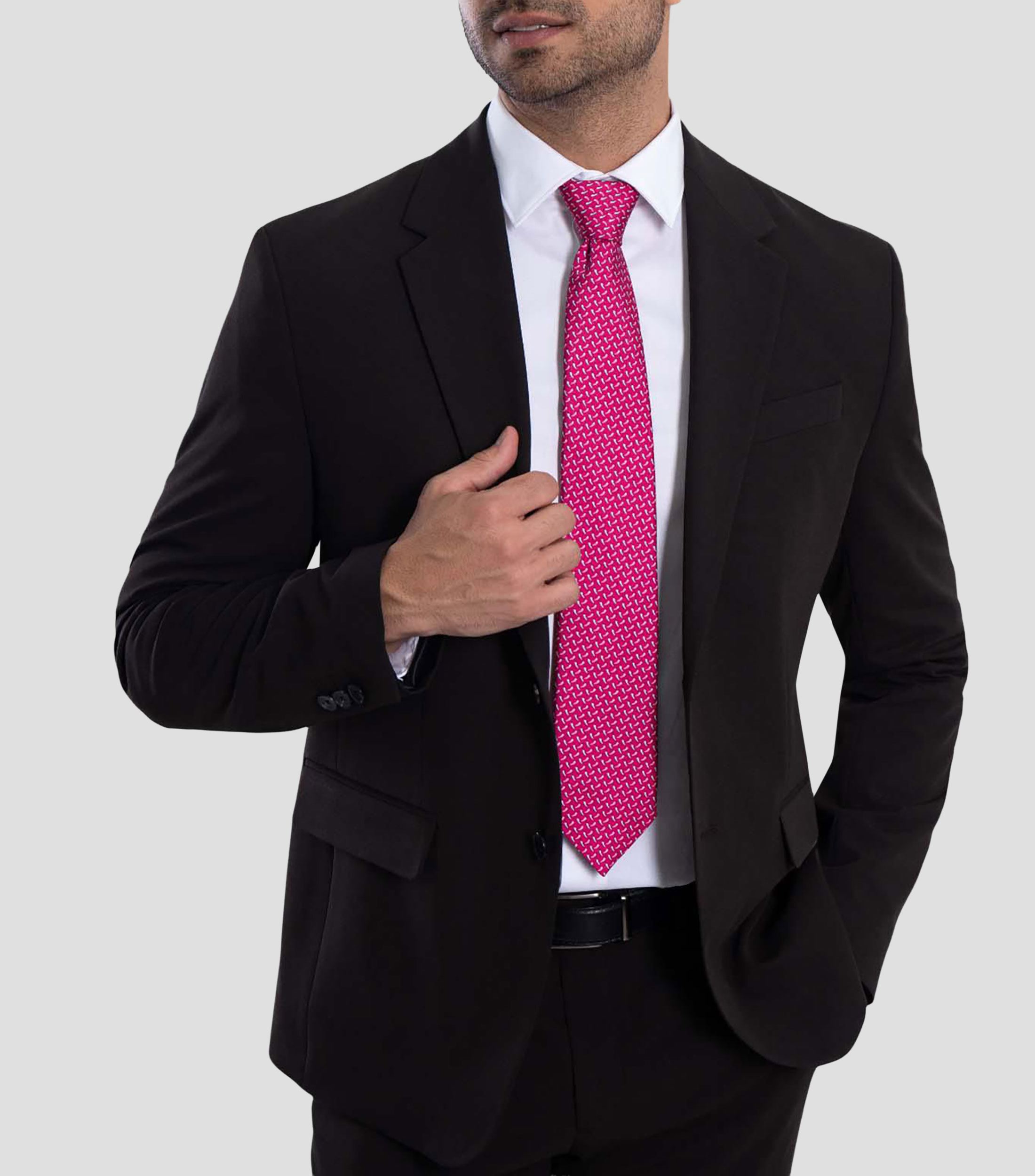 Corbata ancha de seda con estampado Chiles de México
