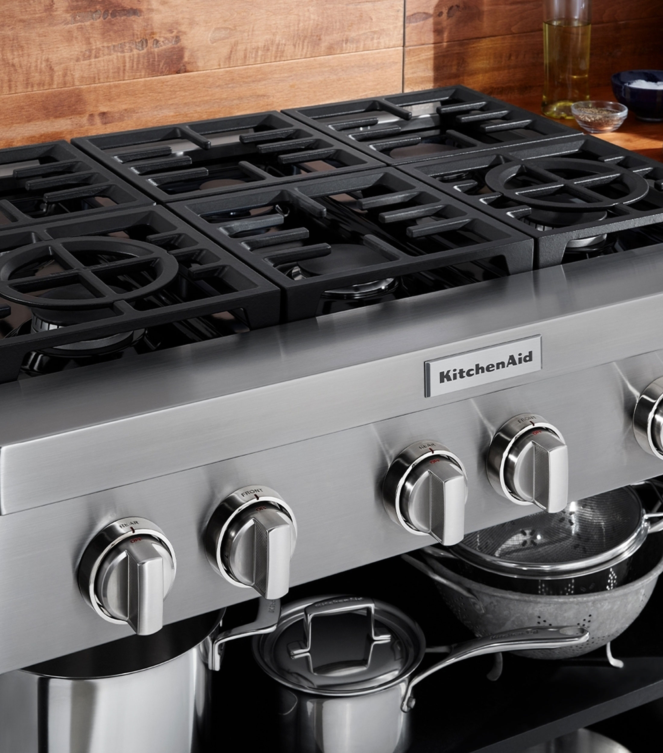 Parrilla de gas 6 quemadores en acero inoxidable