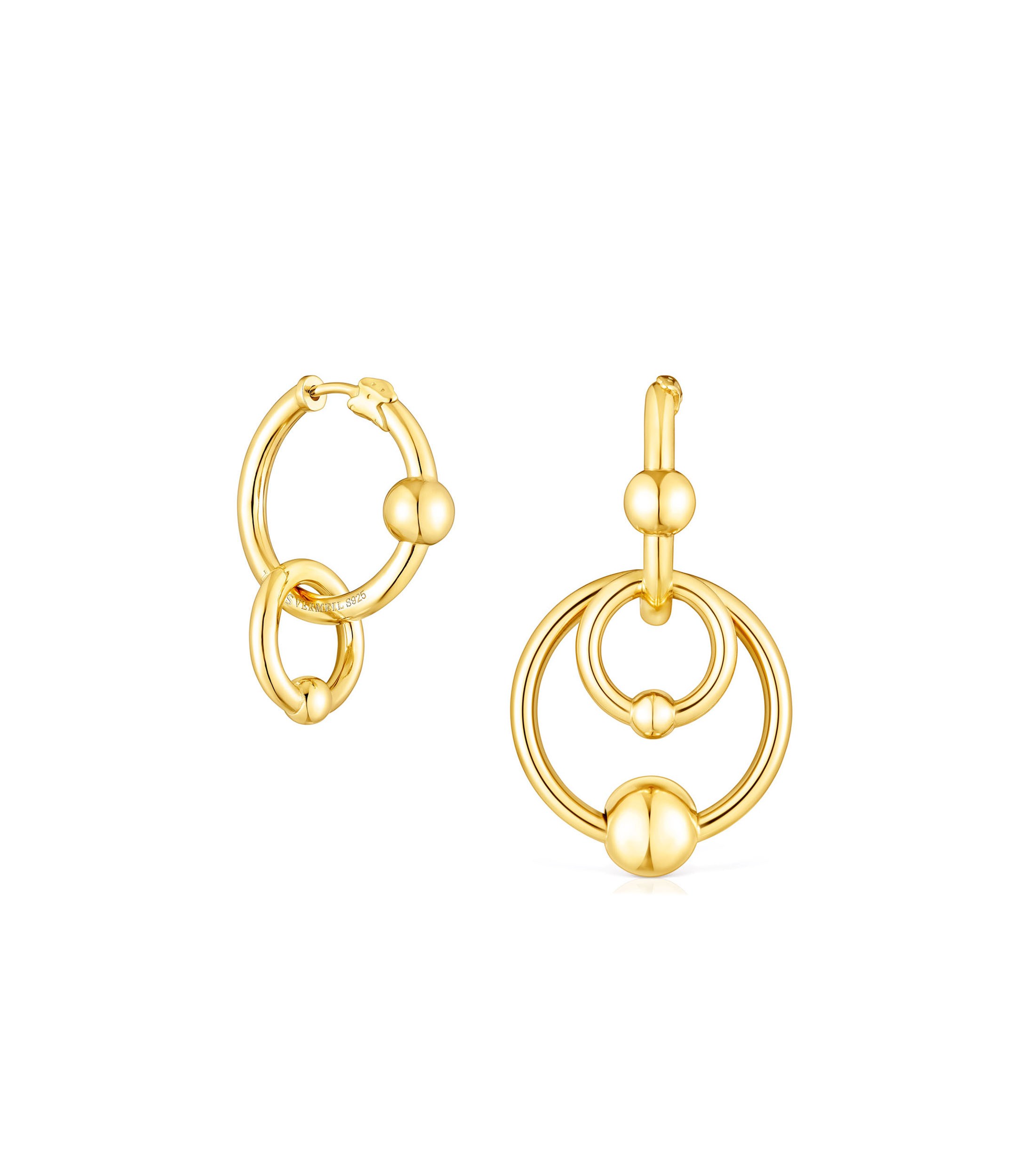 Pendientes circulares en plata .925 Plump Mujer