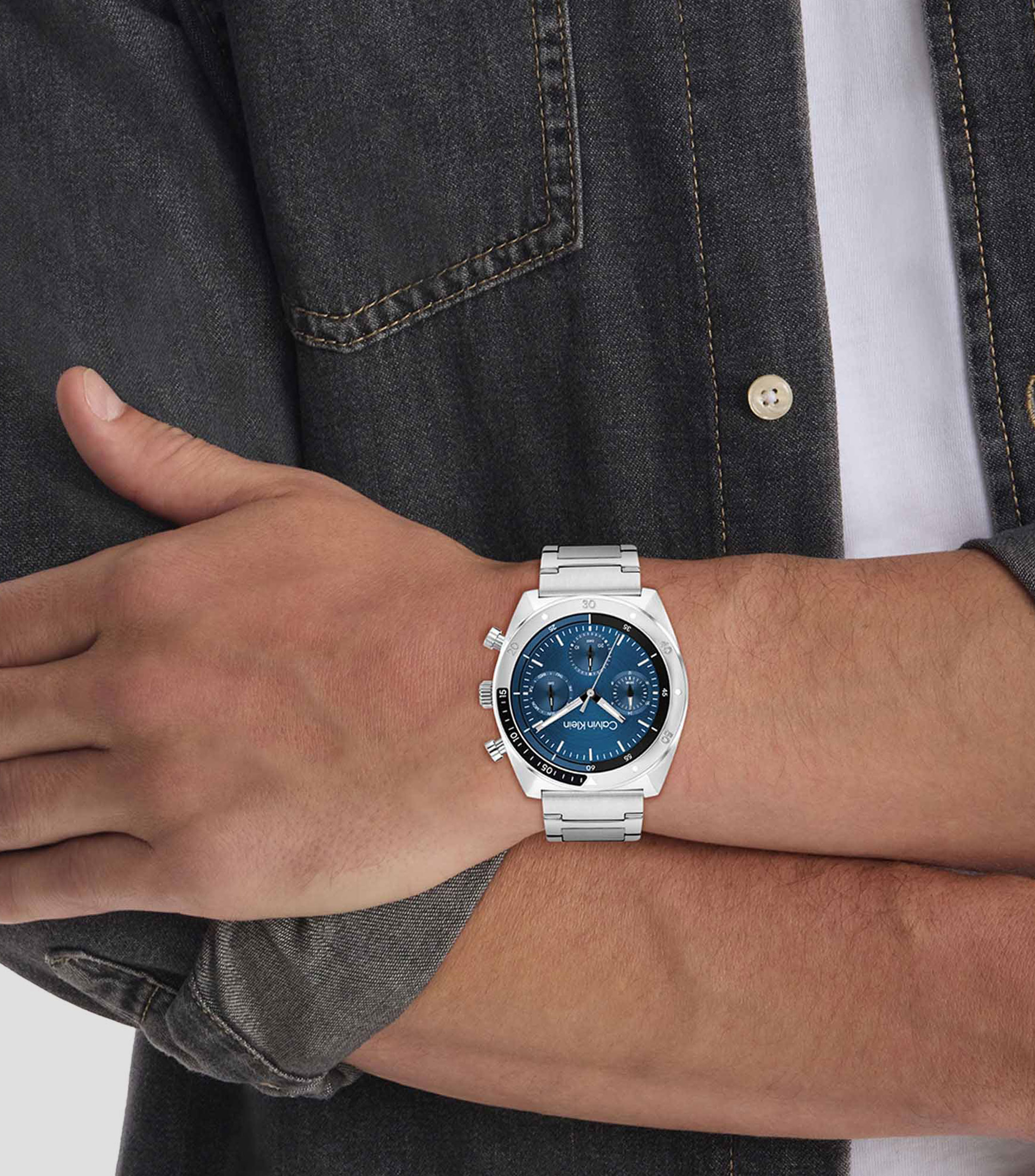 Reloj para Hombre Flex Deportivo, plateado