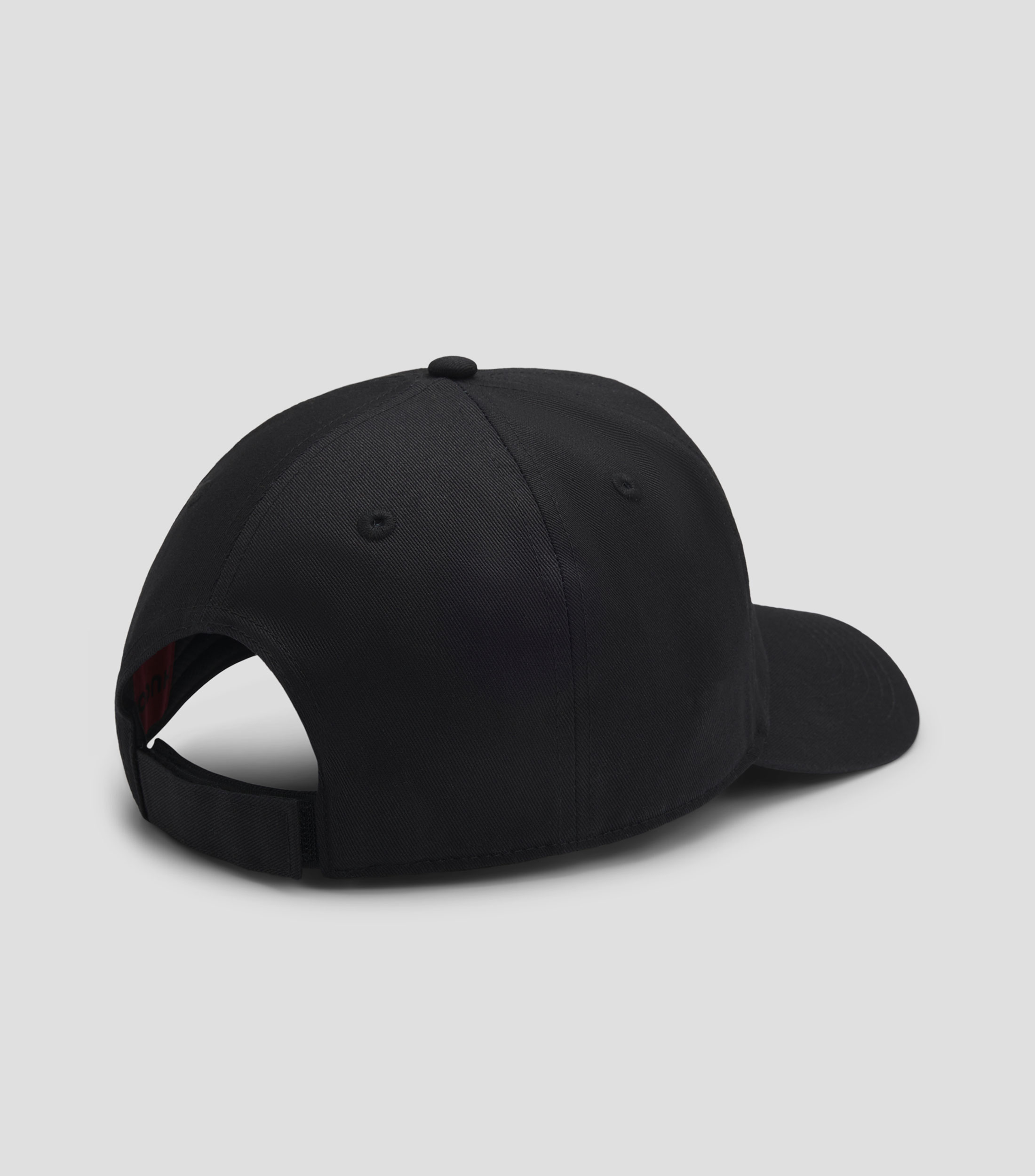 Gorra de sarga de algodón con parche de logo Hombre