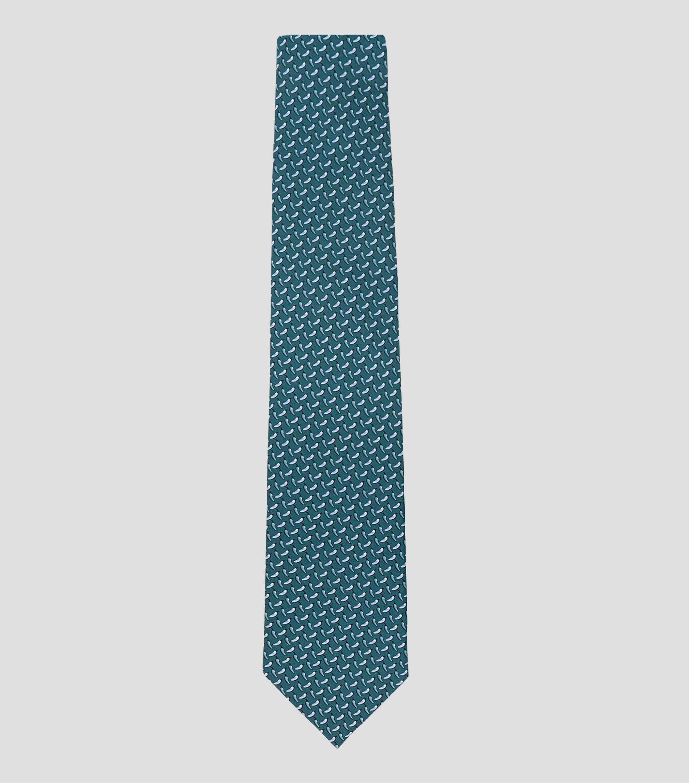 Corbata ancha de seda con estampado Chiles de México