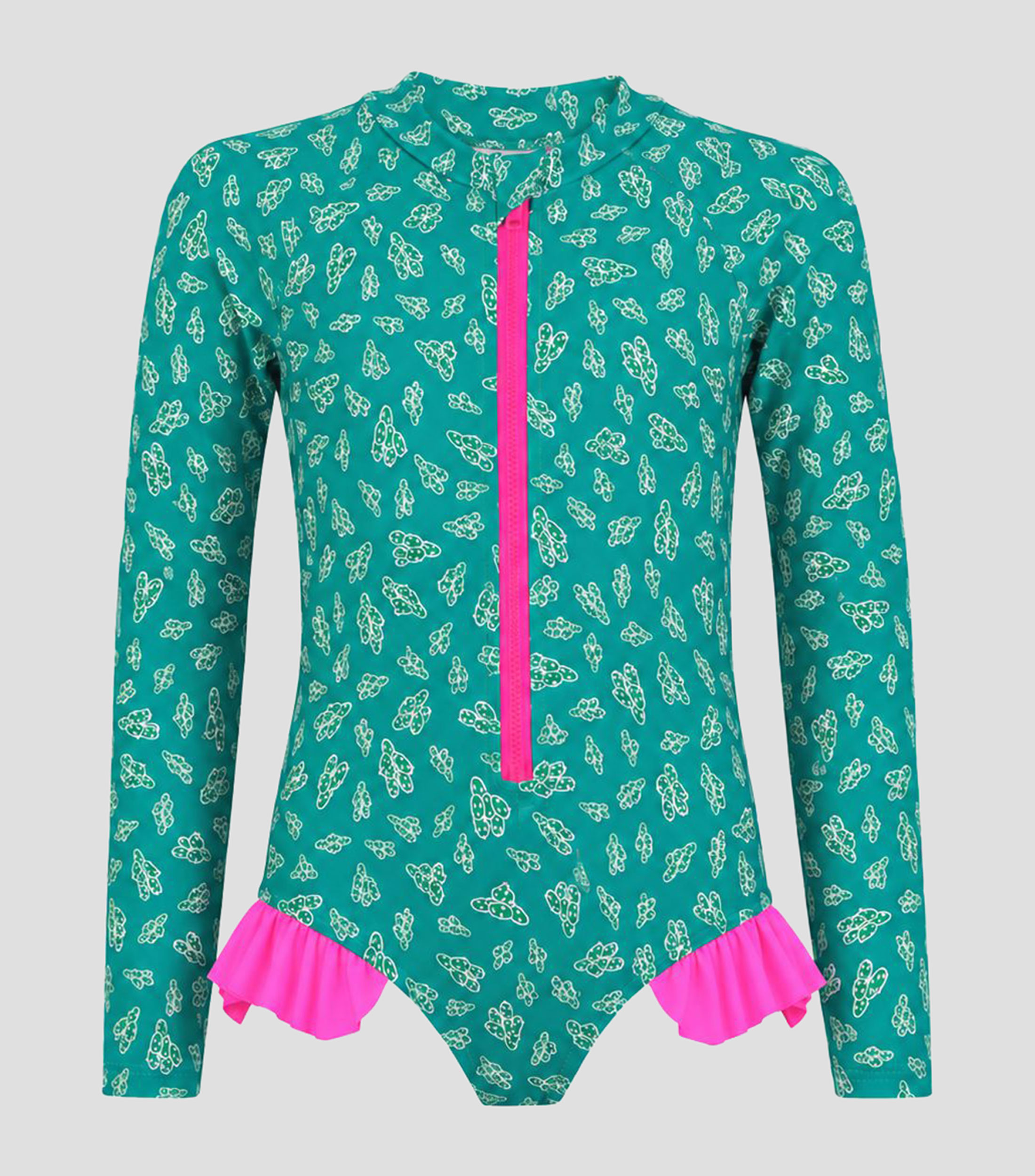 Traje de baño Prickley completo con diseño estampado de nopalitos Bebé