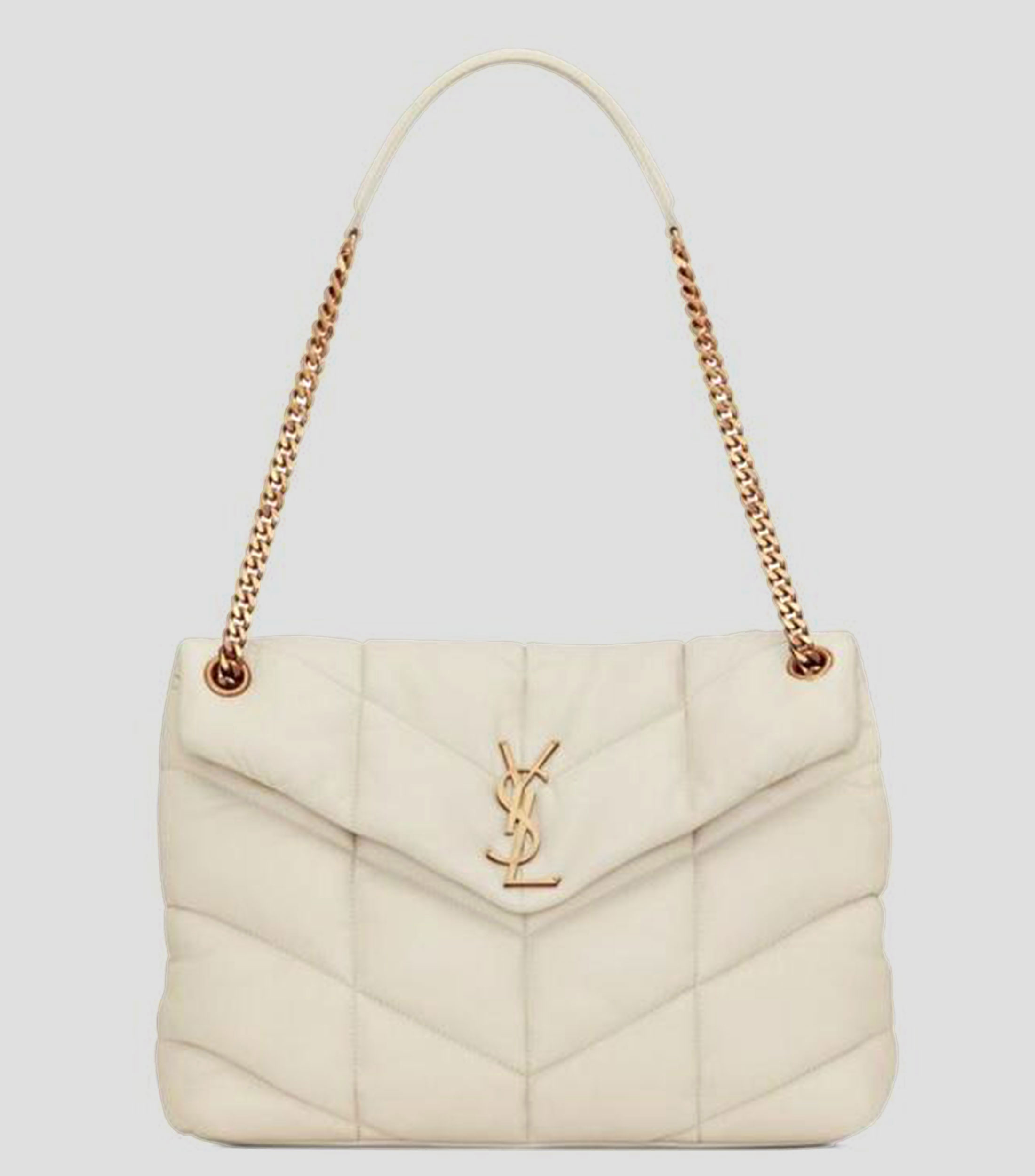 Bolsa Shoulder beige en piel La Maison acolchado Mujer