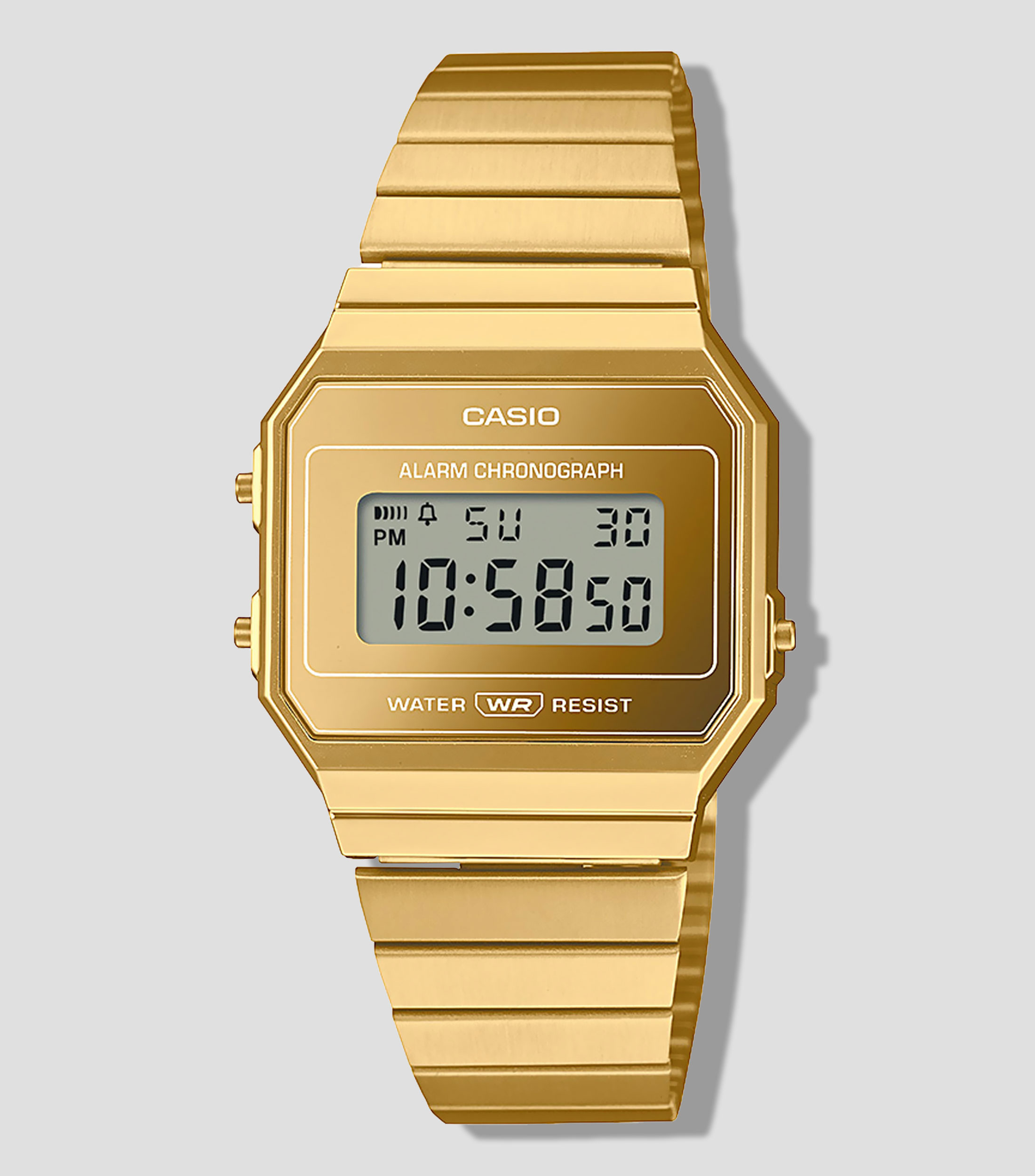 Reloj Digital Unisex Vintage Digital Casual Dorado