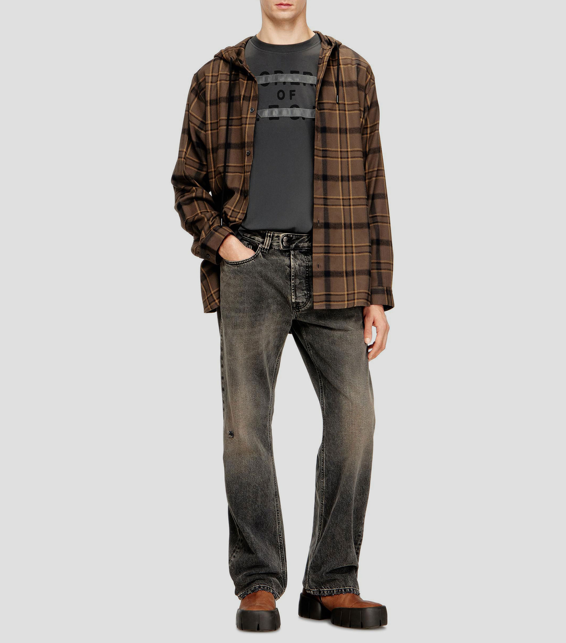 Playera cuello redondo manga corta estampada Hombre