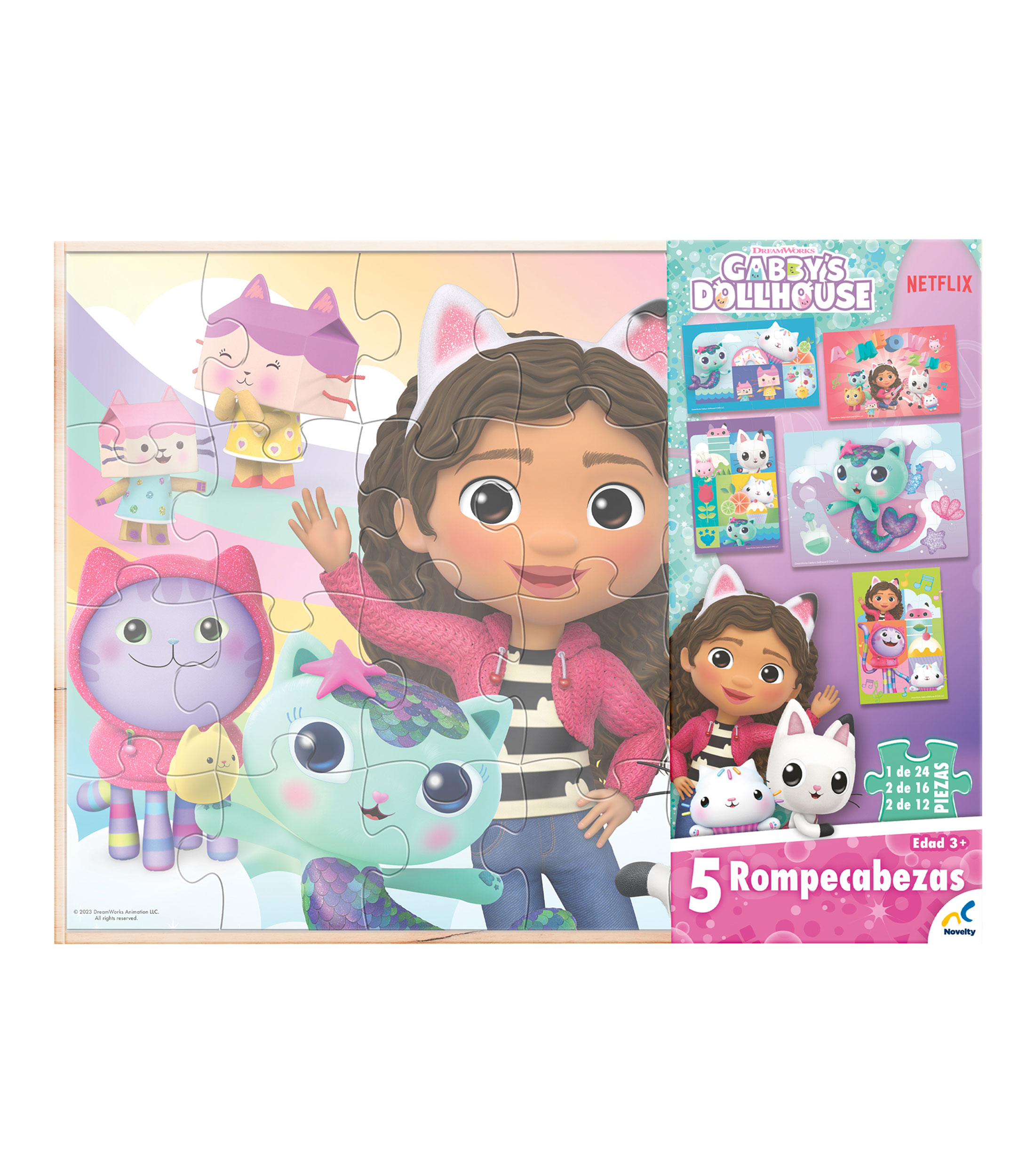 Novelty: Rompecabezas 5 En 1 Gabby'S Dollhouse | El Palacio de Hierro