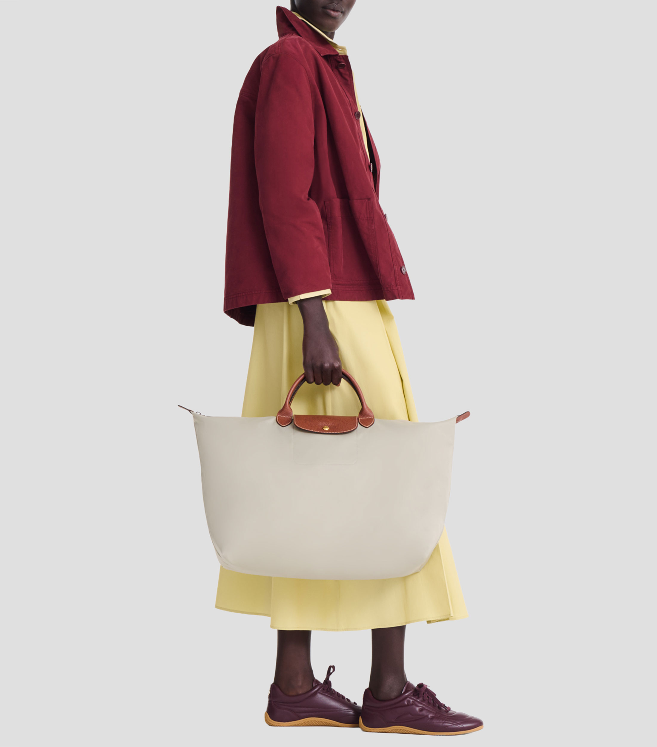 Bolsa tote hueso Le Pliage Original liso Mujer