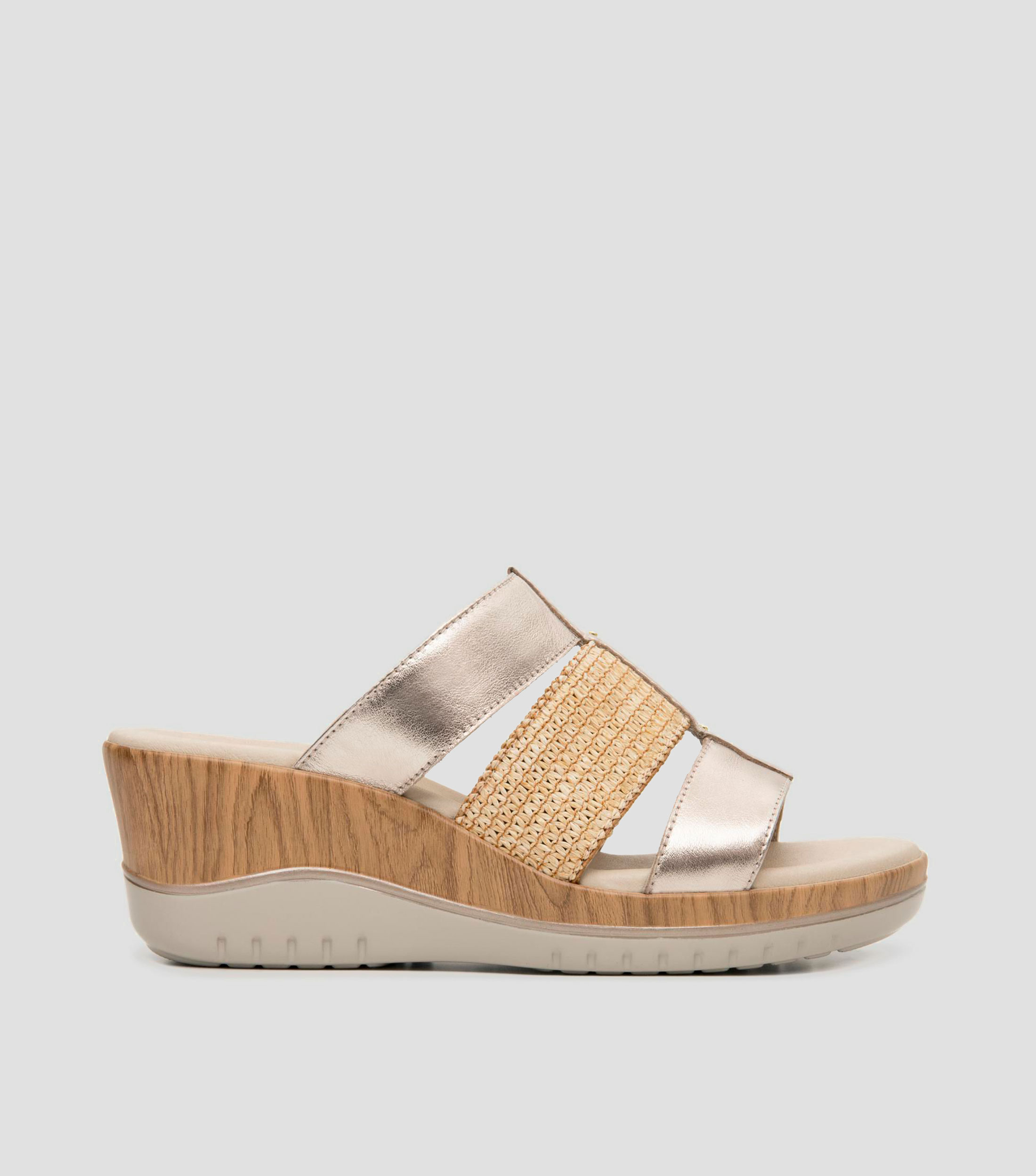 Sandalias con tacón medio de cuña Emily Mujer