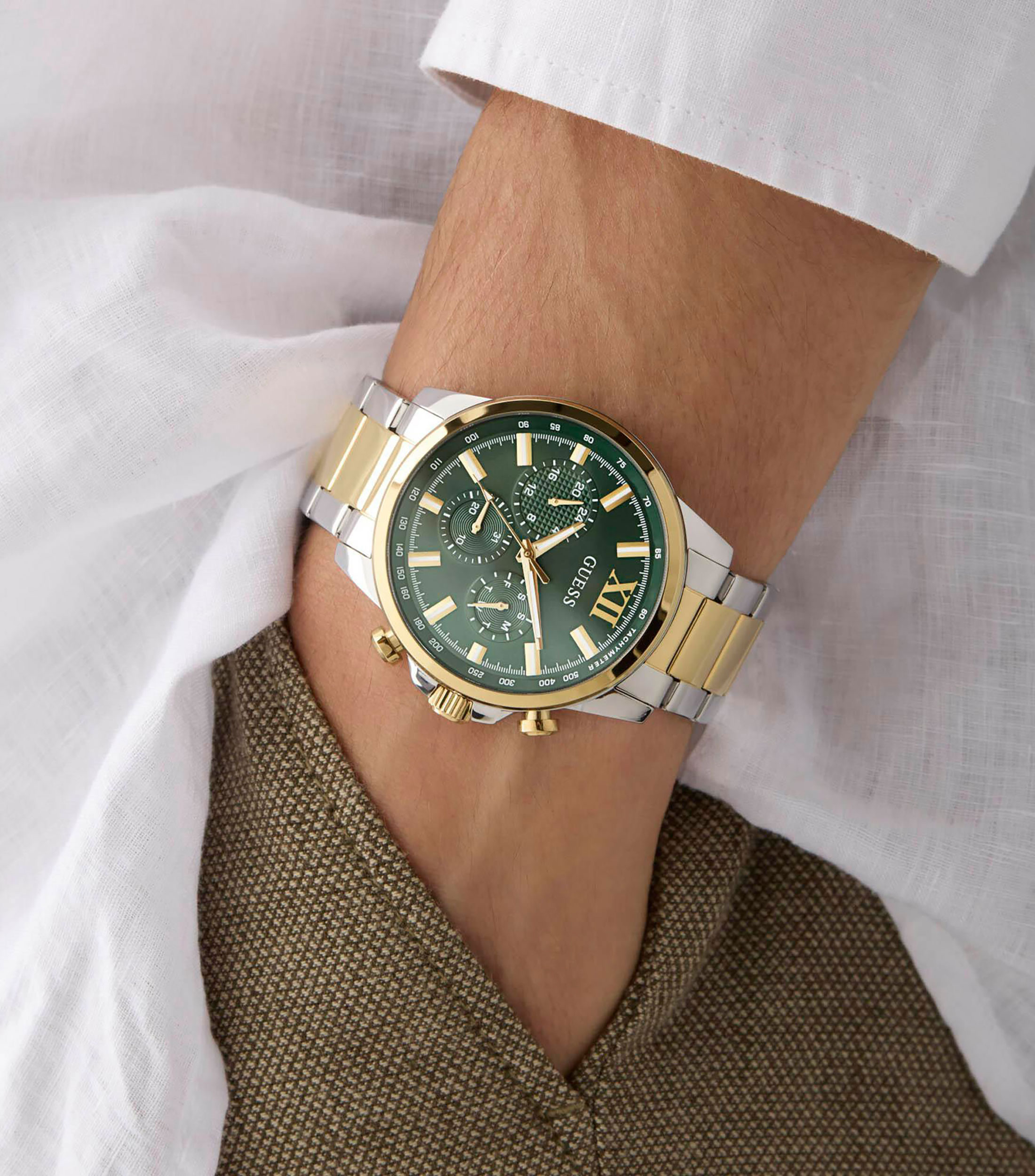 Reloj para Hombre Walker de Vestir, Dorado, Verde