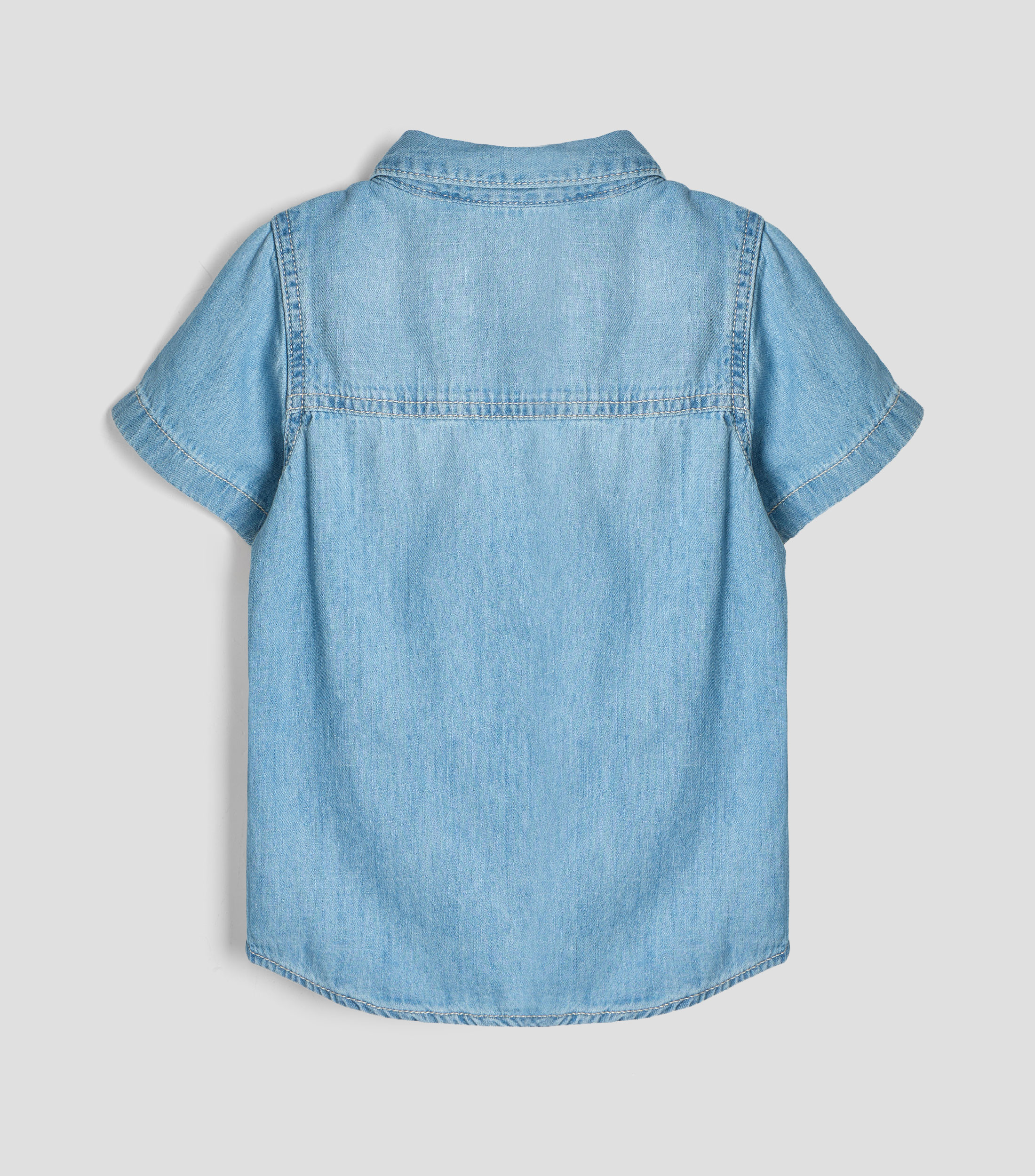 Camisa lisa manga corta Bebé