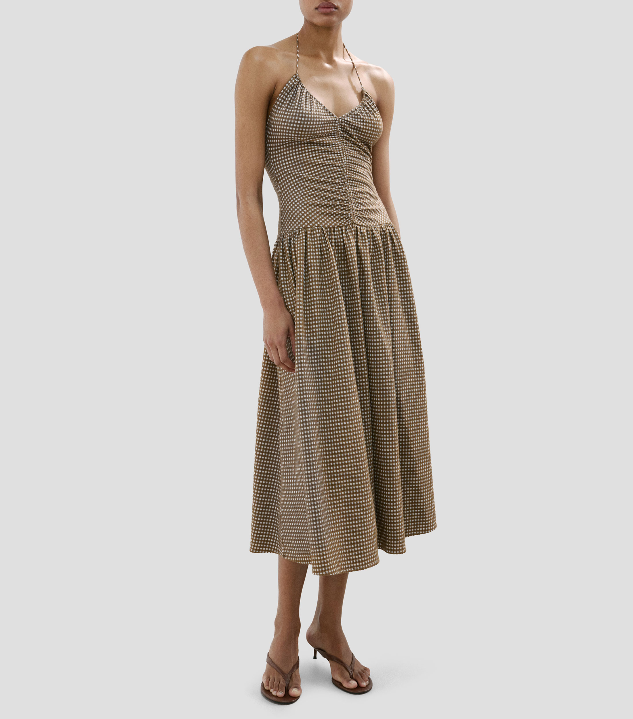 Vestido largo estampado Mujer