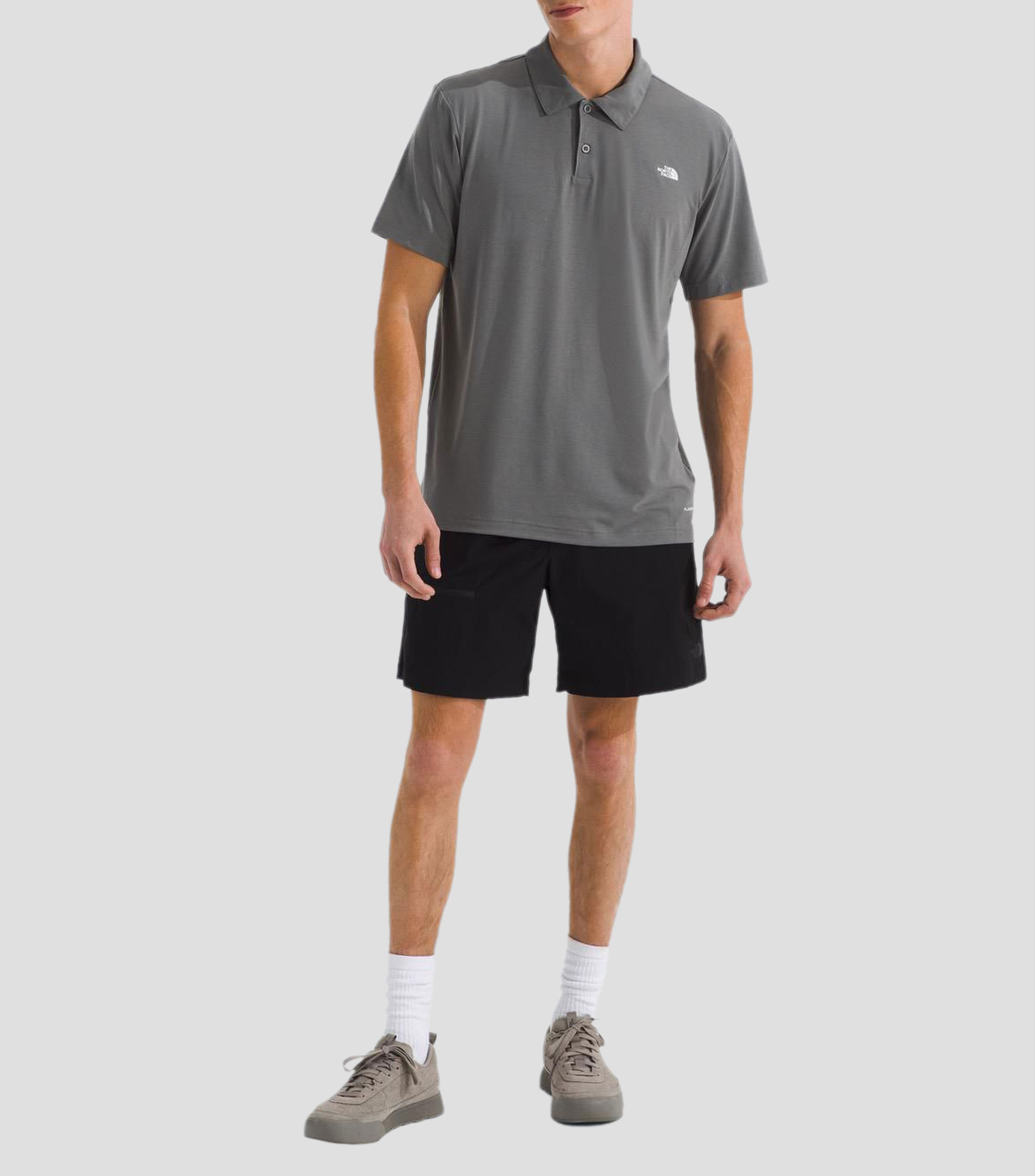 Playera tipo polo para senderismo Adventure con manga corta lisa Hombre