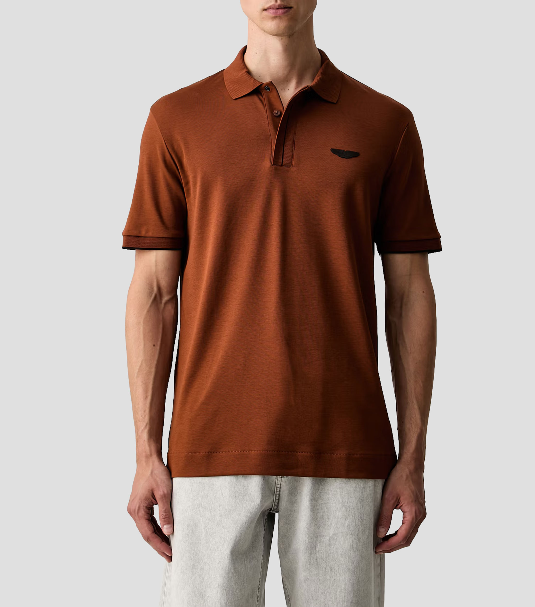 Player tipo polo manga corta lisa Hombre