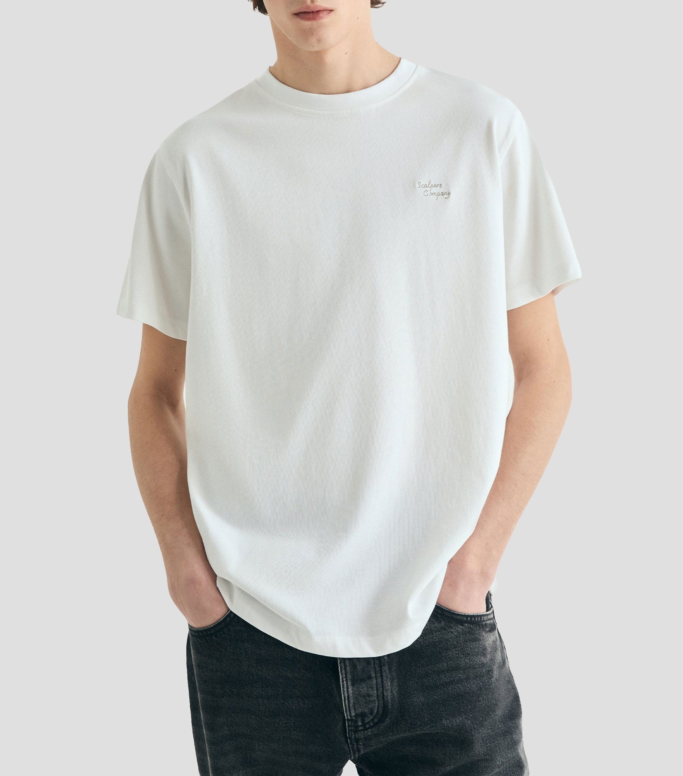 Playera cuello redondo manga corta lisa Hombre
