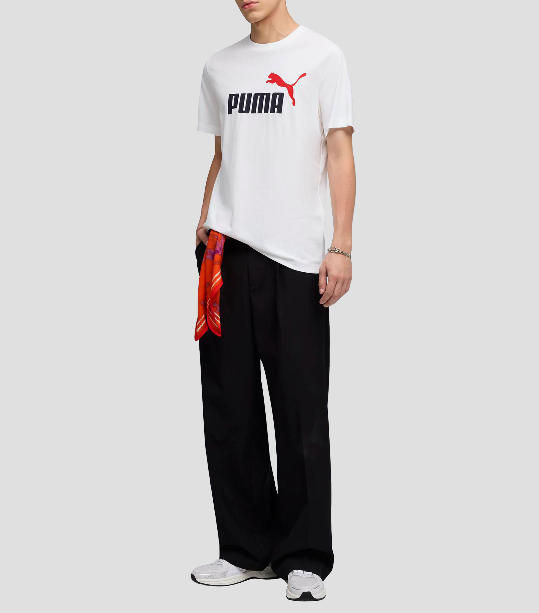 Playera de cuello redondo con manga corta estampada Hombre