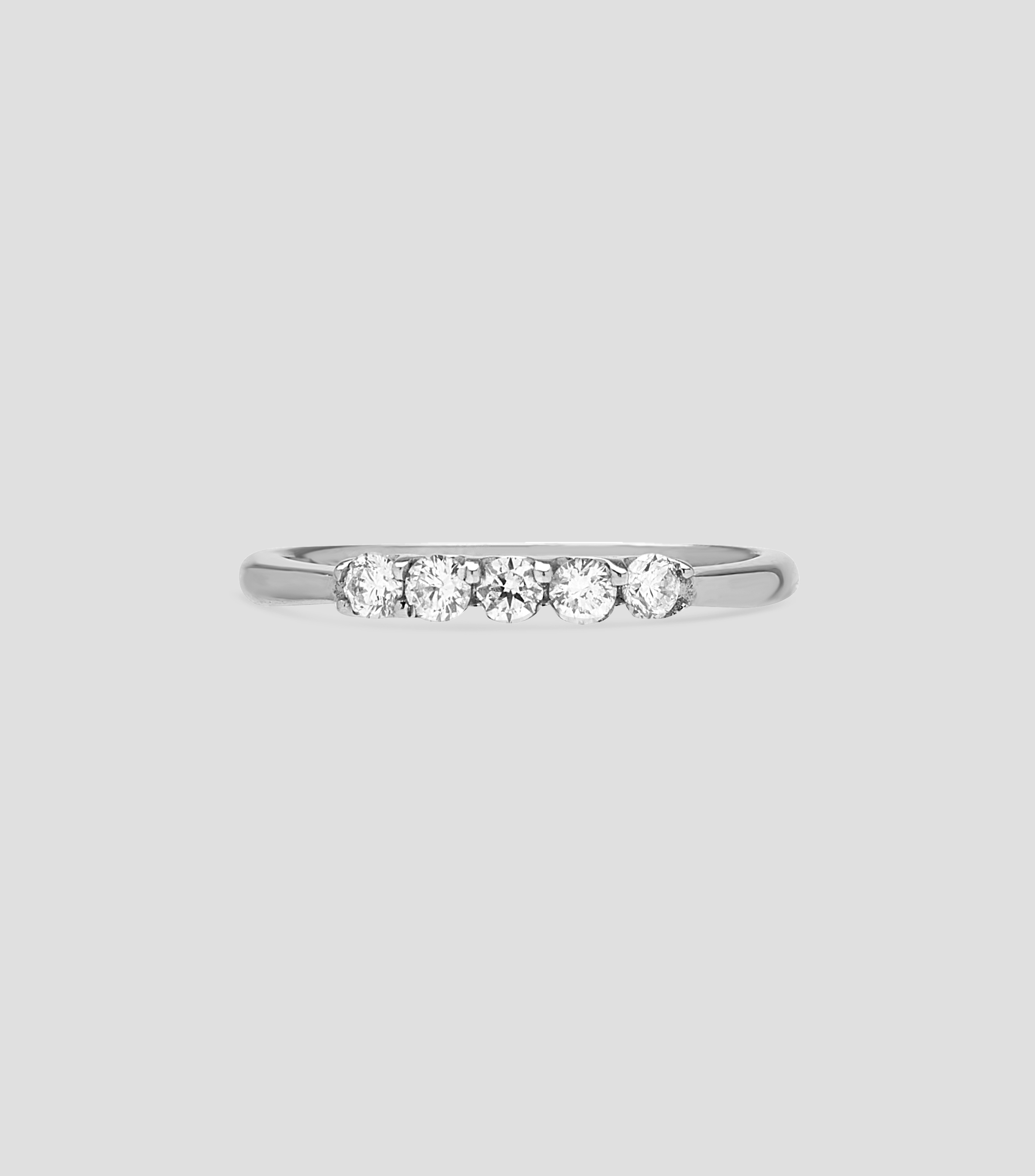 Anillo Churumbela en Oro Blanco de 14 Kilates con Incrustaciones Mujer