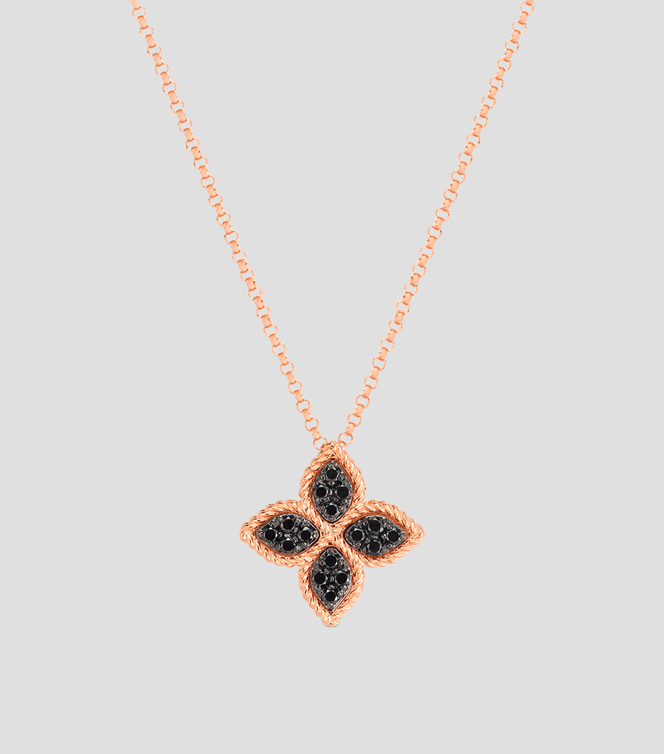 Collar en Oro rosa con Diamantes Mujer